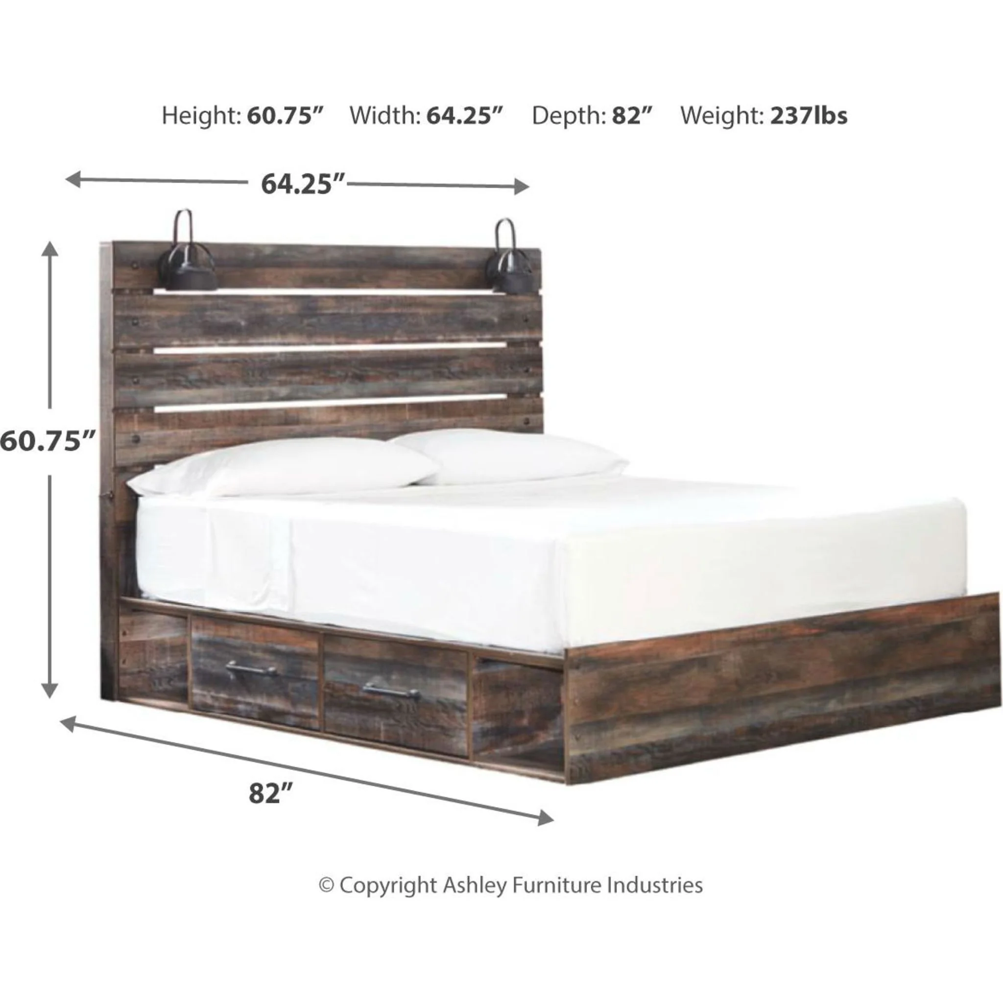 Drystan Panel Bed with 2 Drawer Storage - Image 17