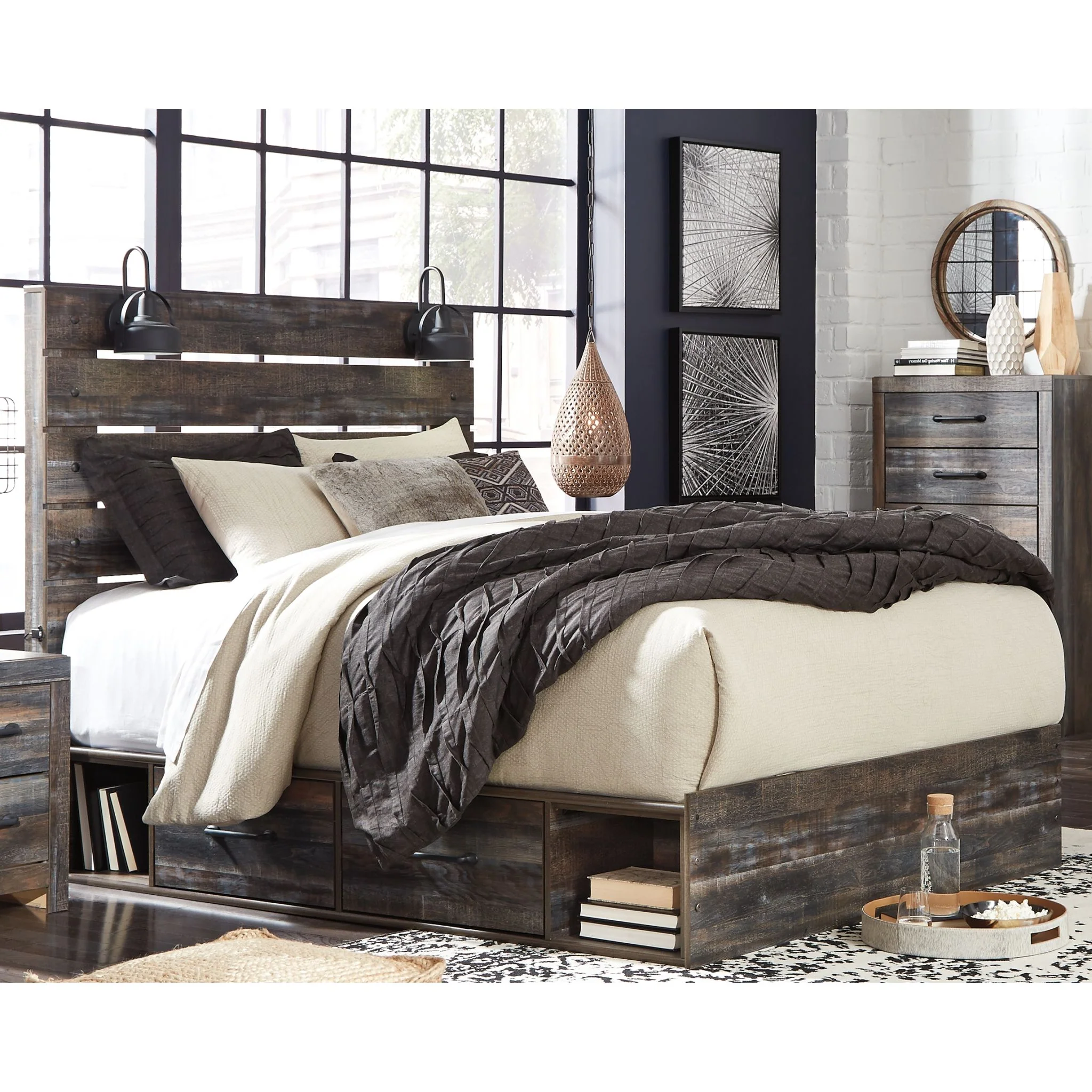 Drystan Panel Bed with 2 Drawer Storage - Image 2