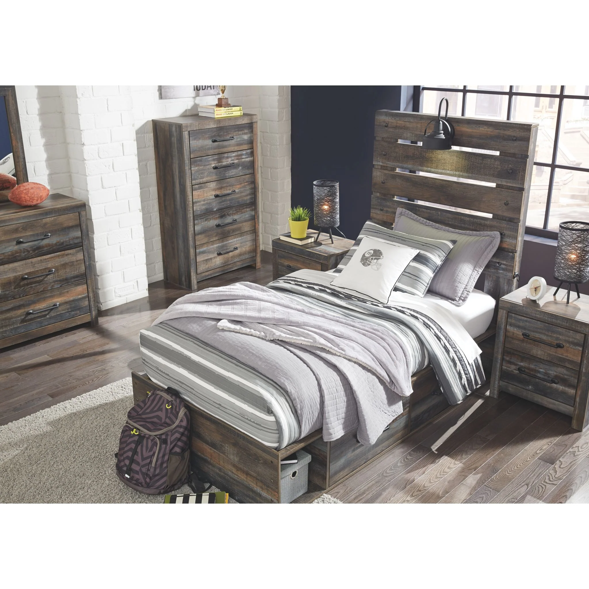 Drystan Panel Bed with 2 Drawer Storage - Image 10