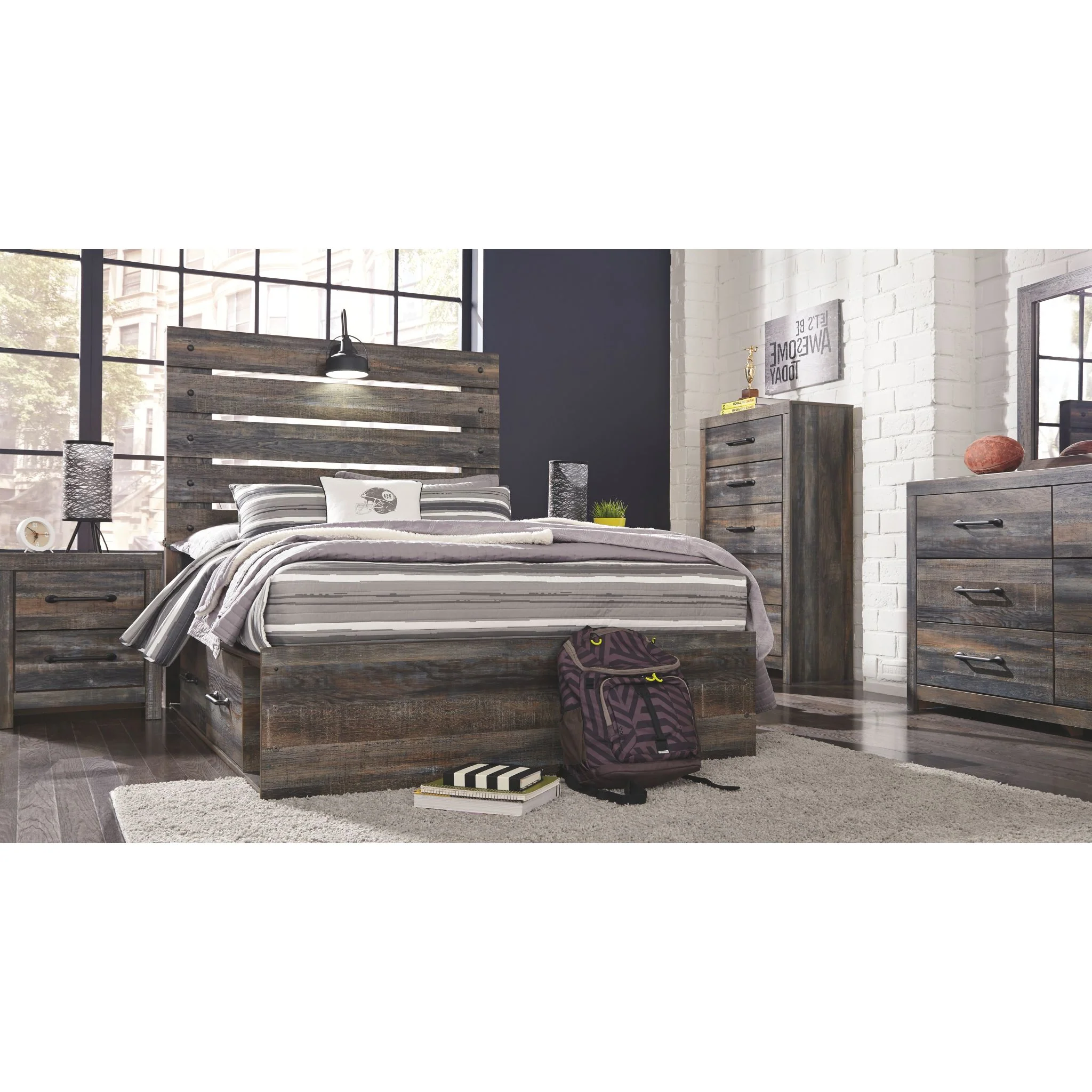 Drystan Panel Bed with 2 Drawer Storage - Image 36