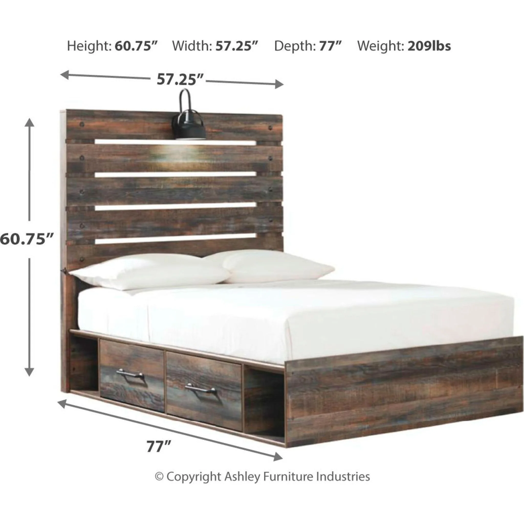Drystan Panel Bed with 2 Drawer Storage - Image 38