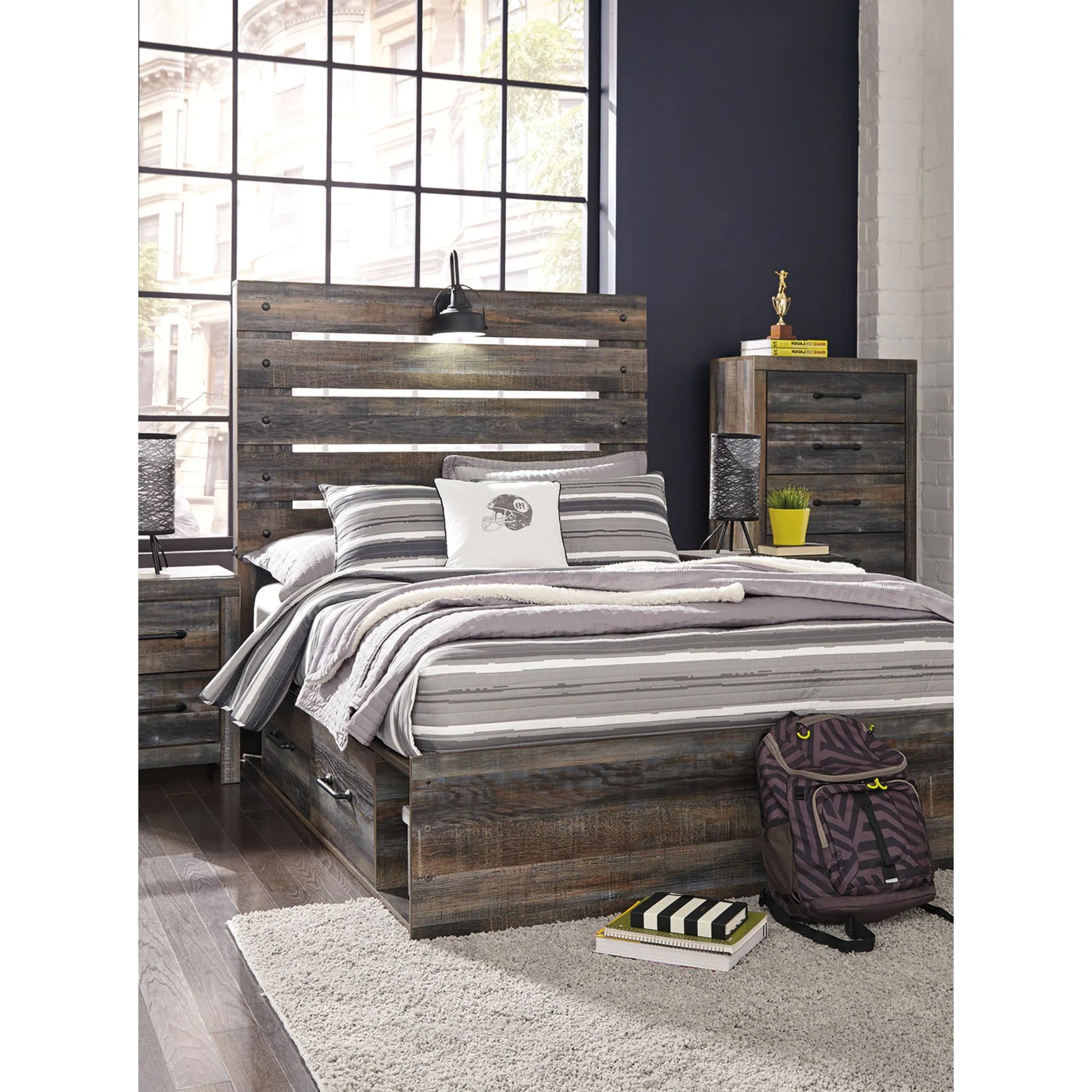 Drystan Panel Bed with 2 Drawer Storage - Image 42