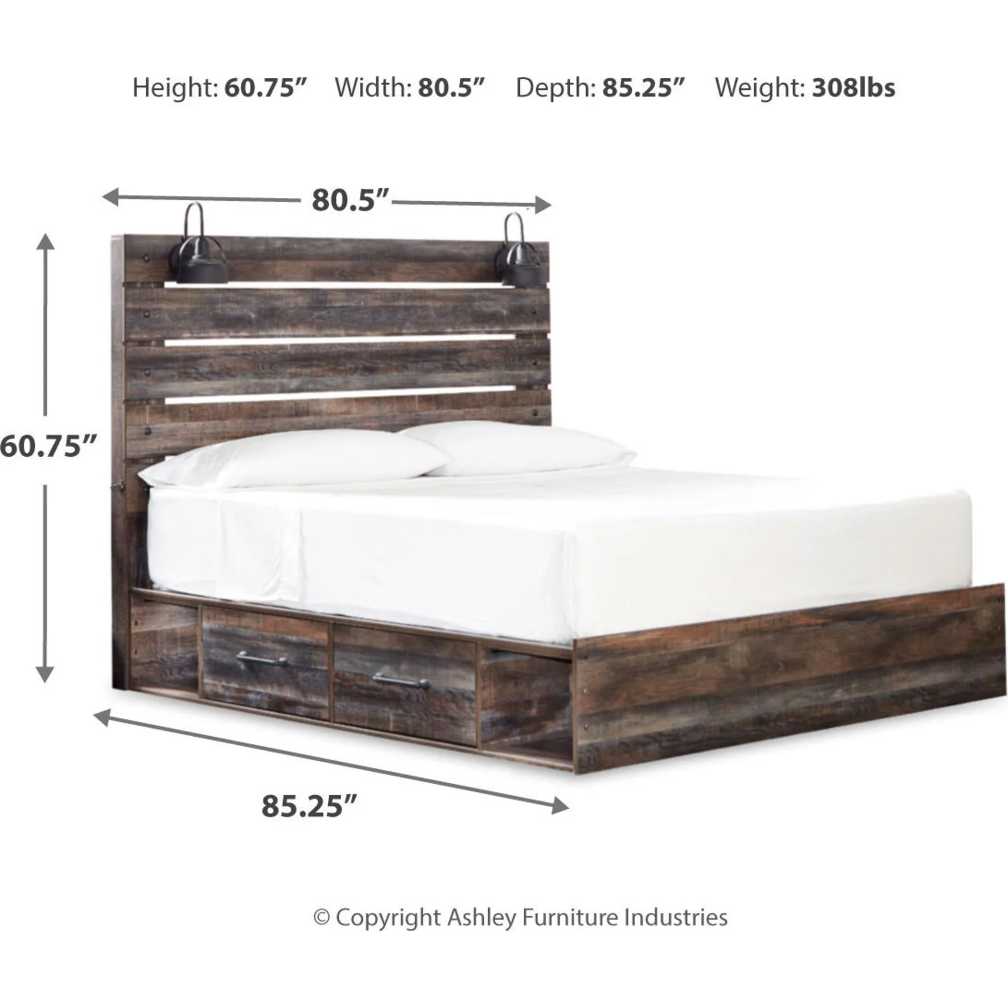 Drystan Panel Bed with 4 Drawer Storage - Image 16