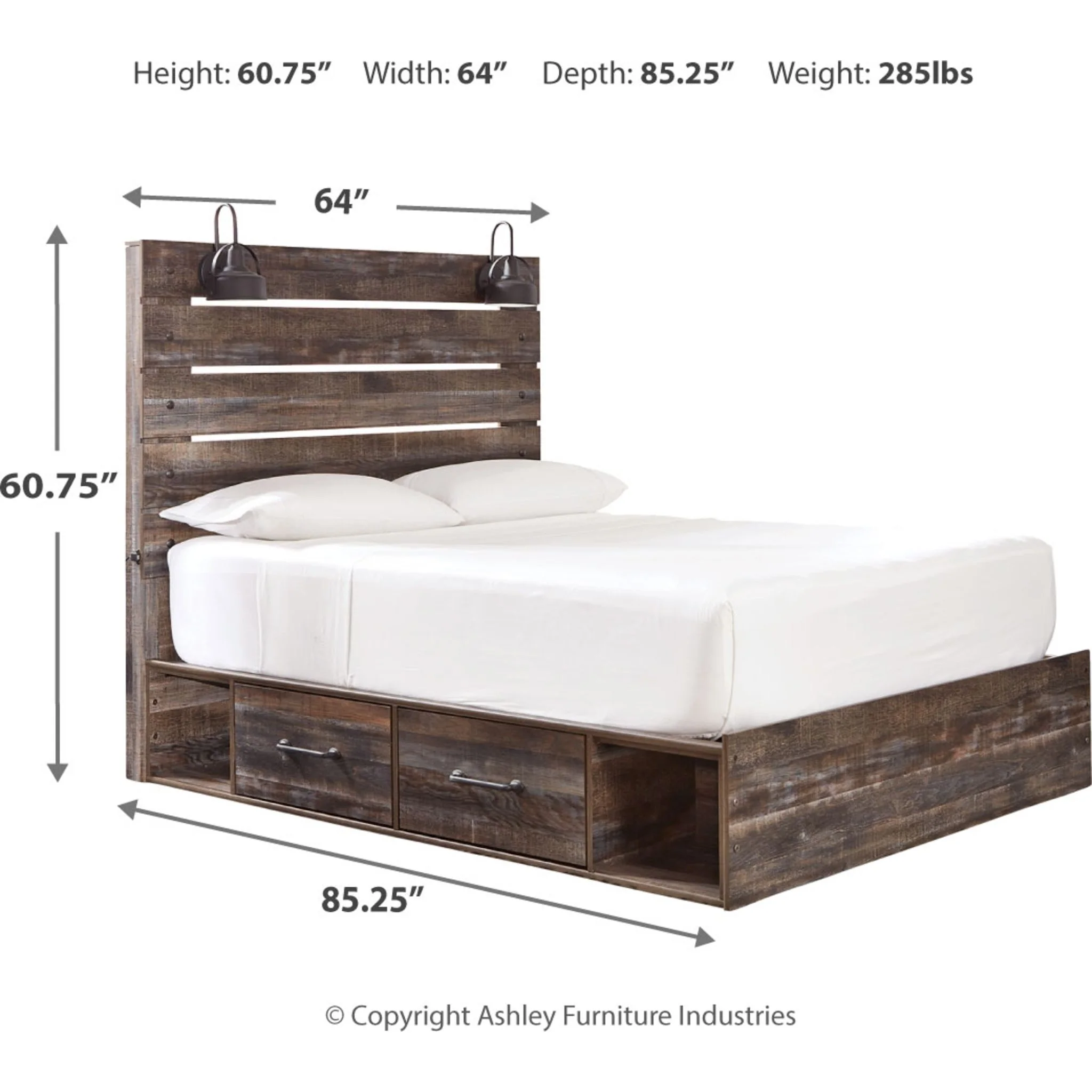 Drystan Panel Bed with 4 Drawer Storage - Image 4