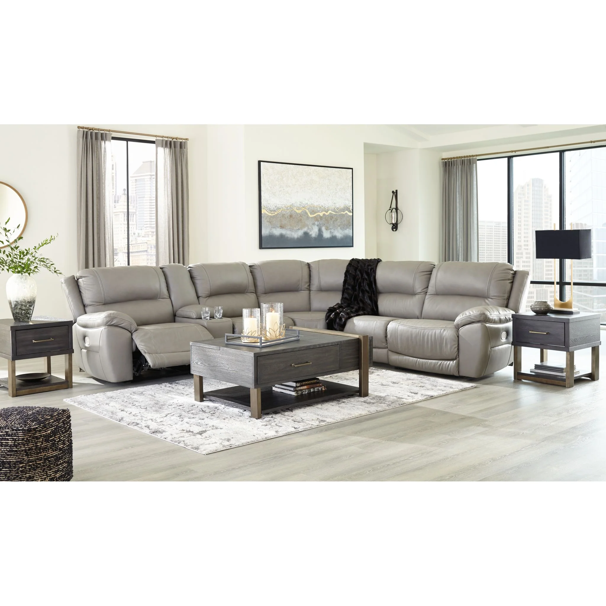 Dunleith 6 Piece Power Reclining Sectional - Image 4