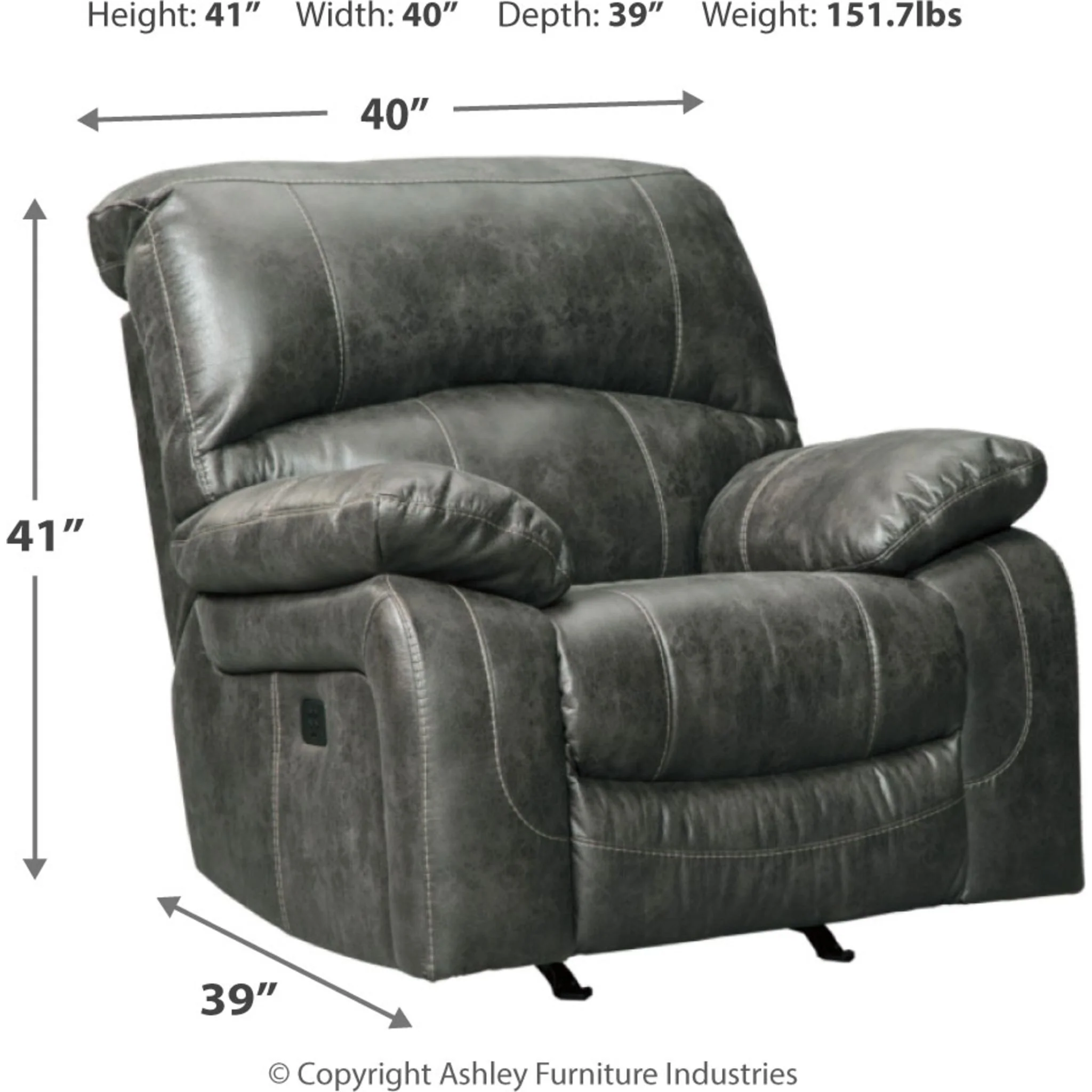 Dunwell Power Recliner with Adjustable Headrest - Image 7