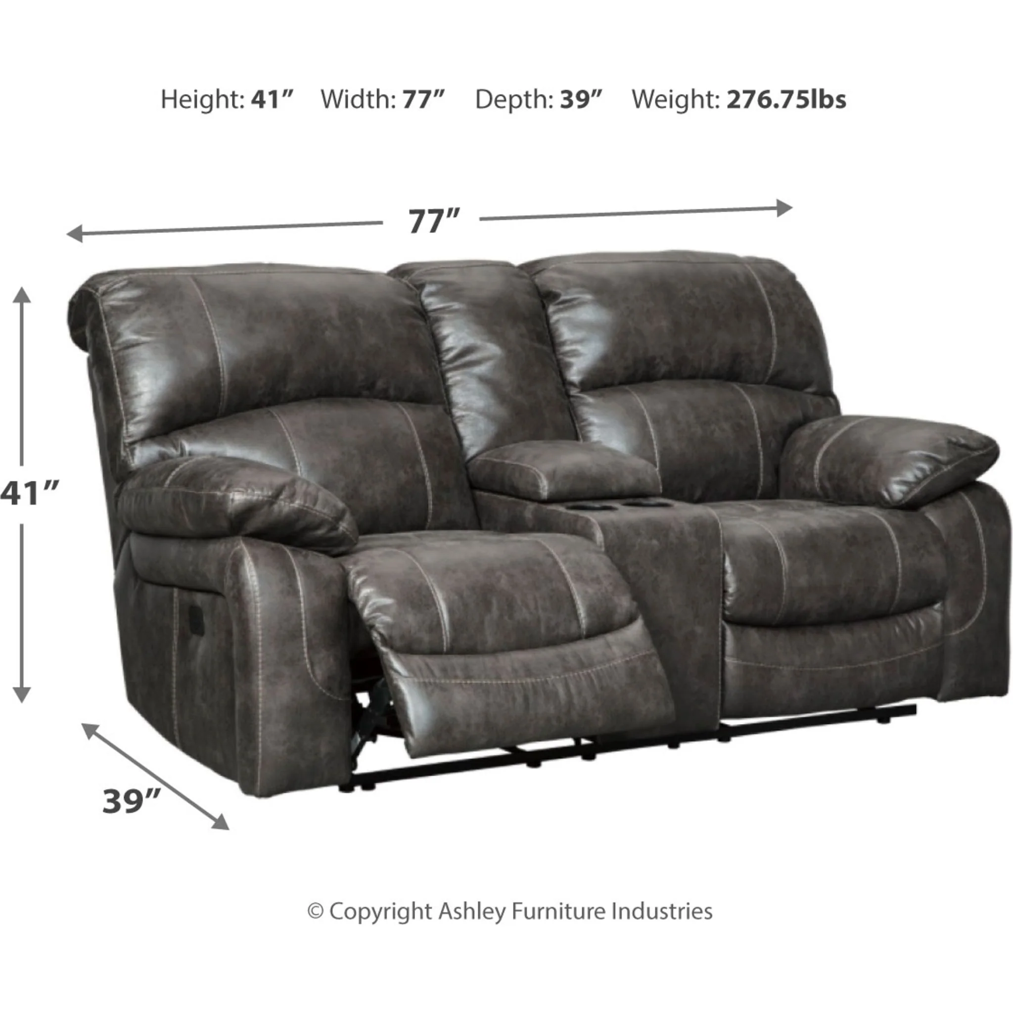 Dunwell Power Reclining Loveseat with Adjustable Headrest - Image 10