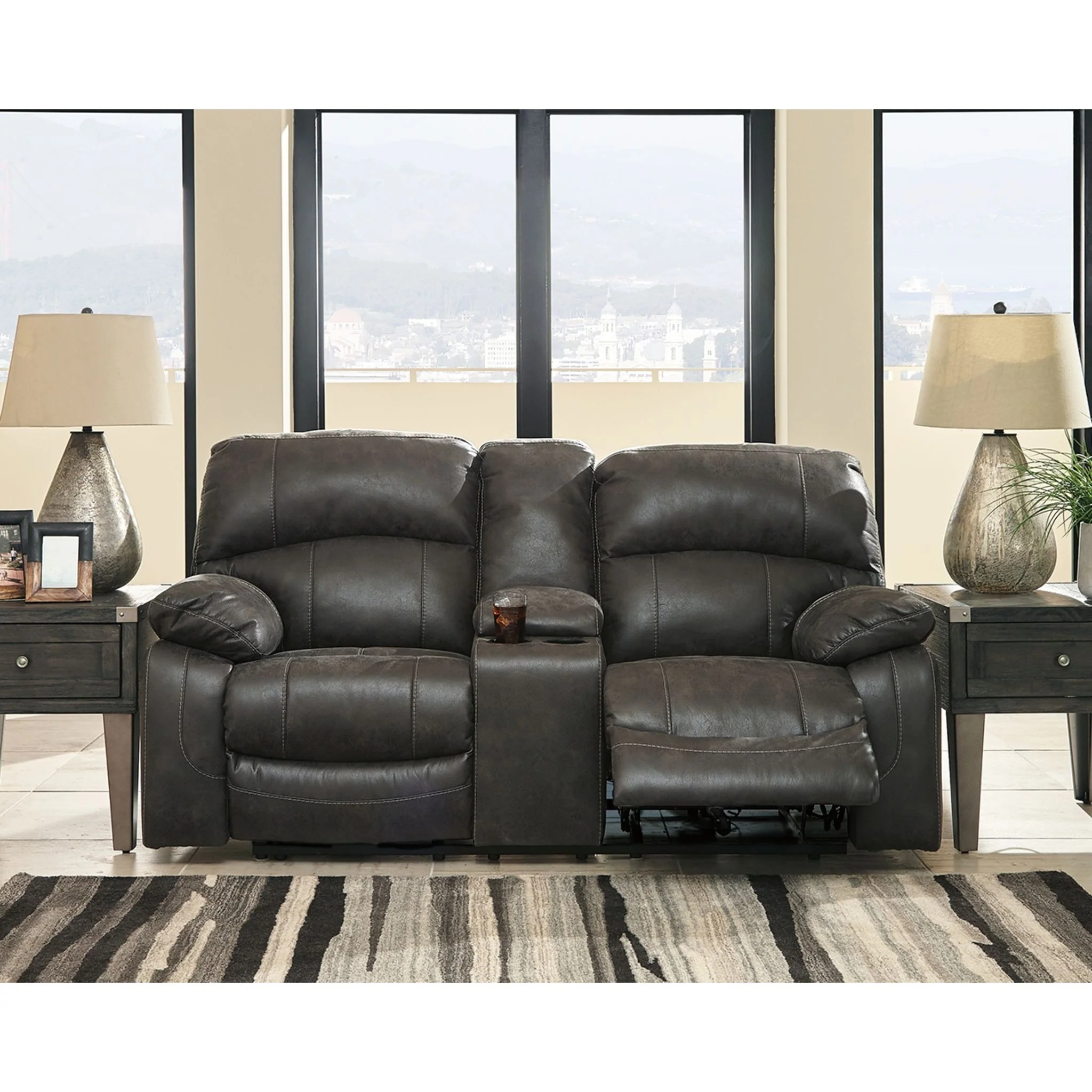 Dunwell Power Reclining Loveseat with Adjustable Headrest - Image 2