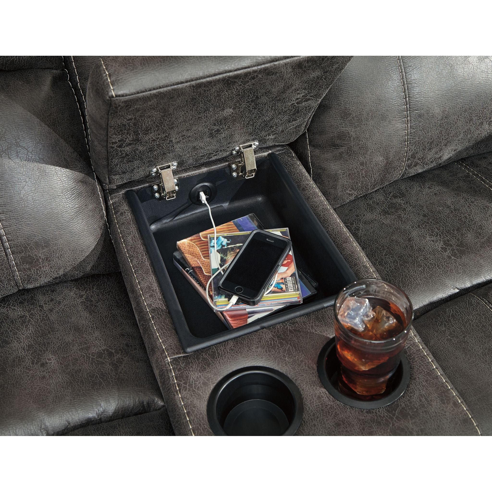 Dunwell Power Reclining Loveseat with Adjustable Headrest - Image 9