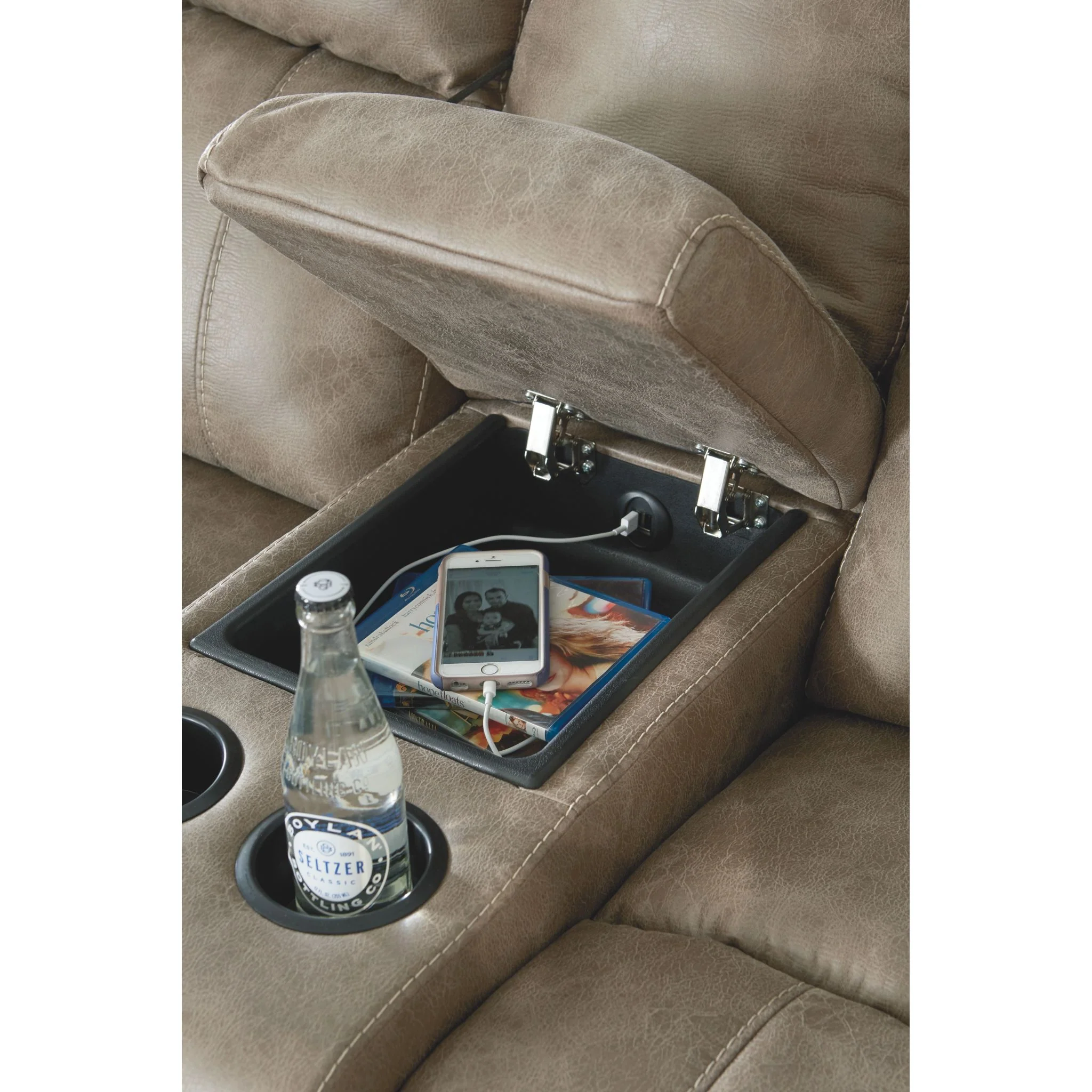 Dunwell Power Reclining Loveseat with Adjustable Headrest - Image 6