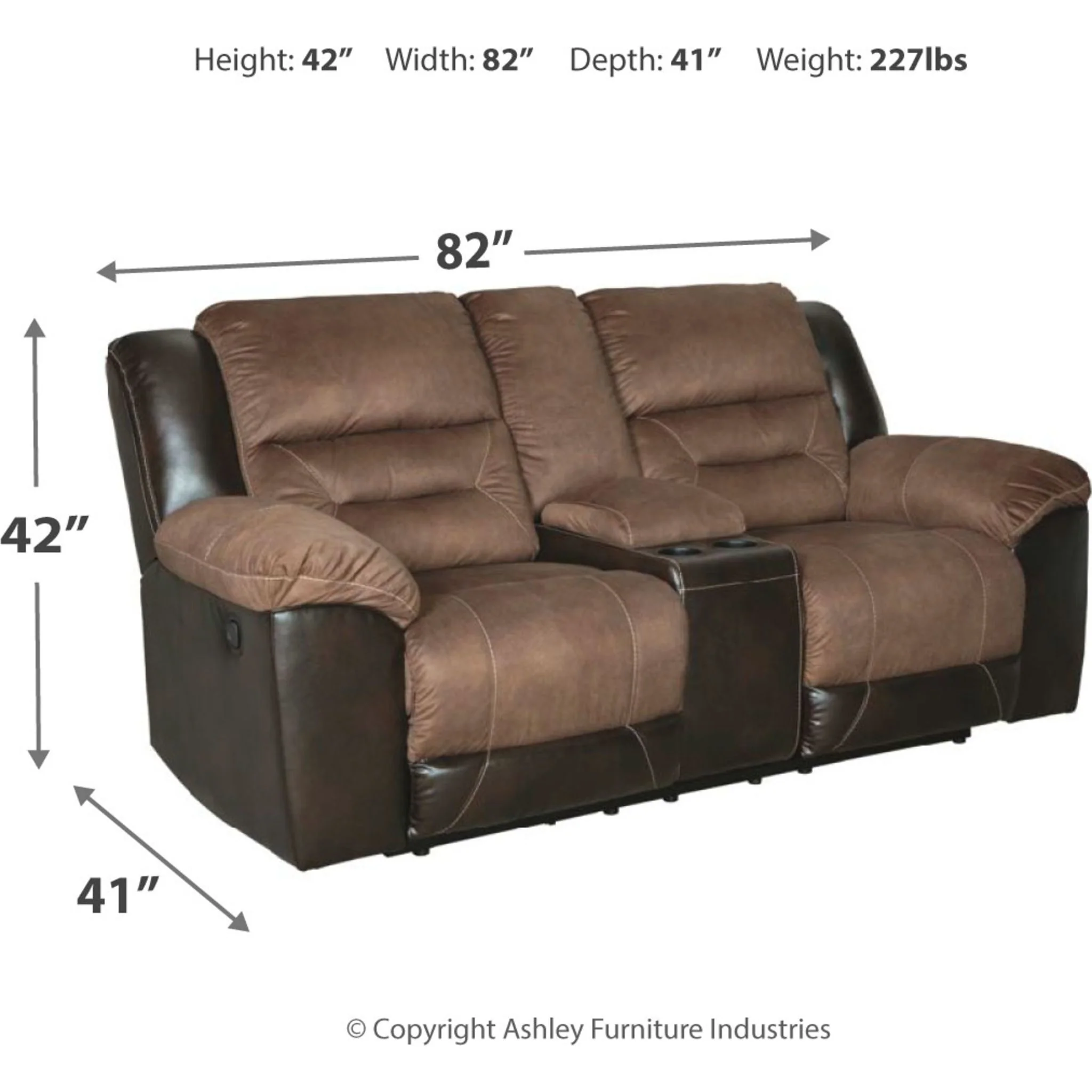 Earhart Reclining Loveseat with Console - Image 3