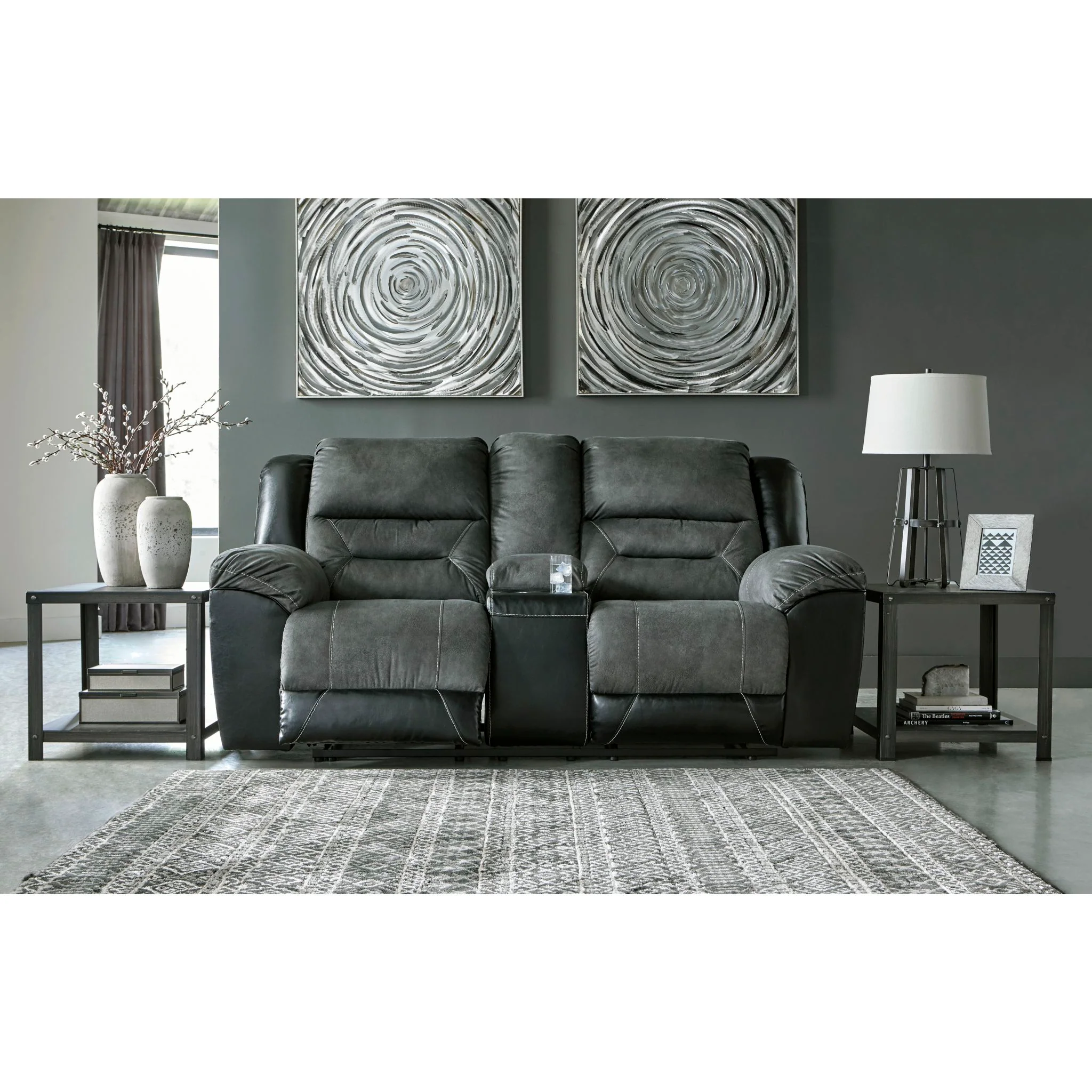 Earhart Reclining Loveseat with Console - Image 2