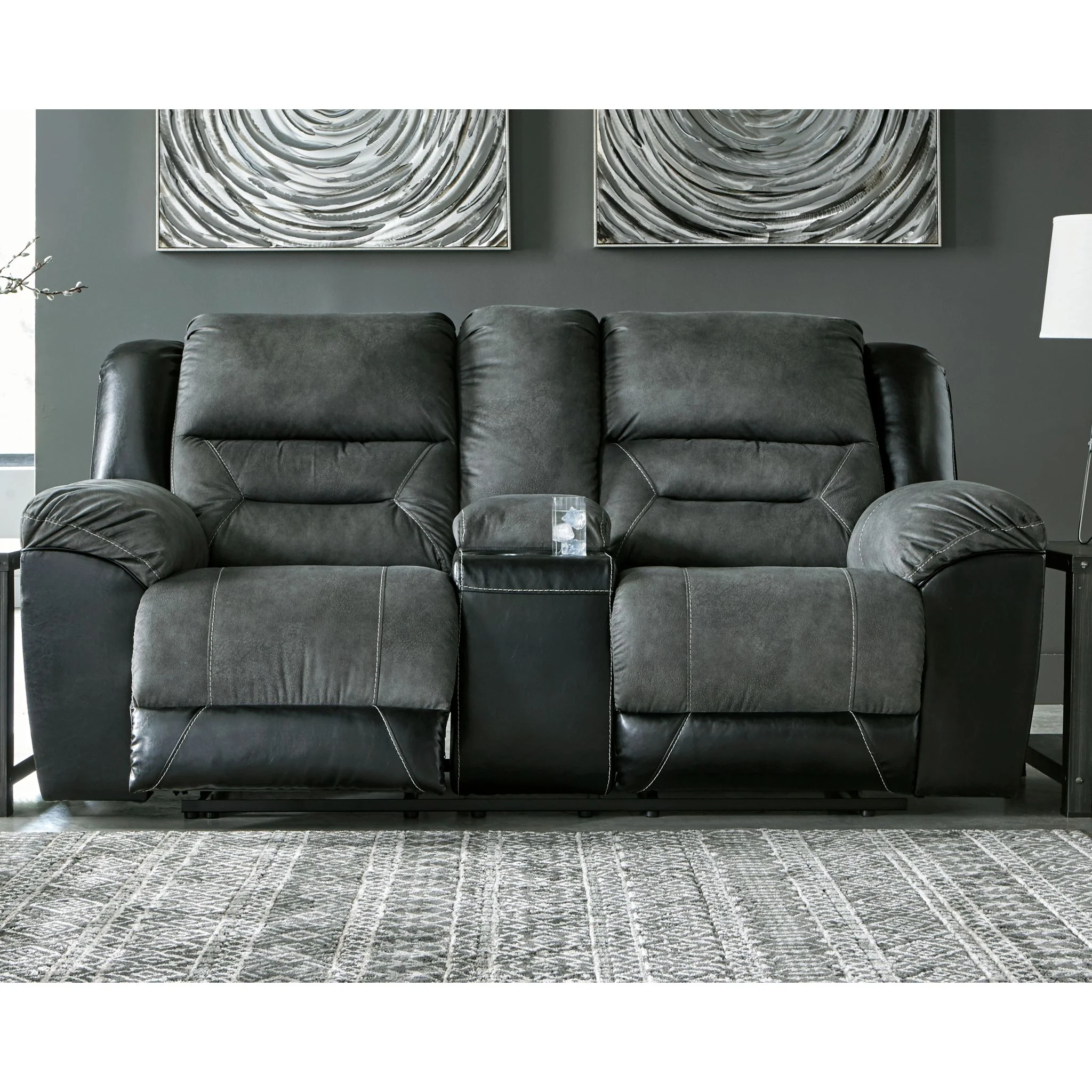Earhart Reclining Loveseat with Console - Image 3