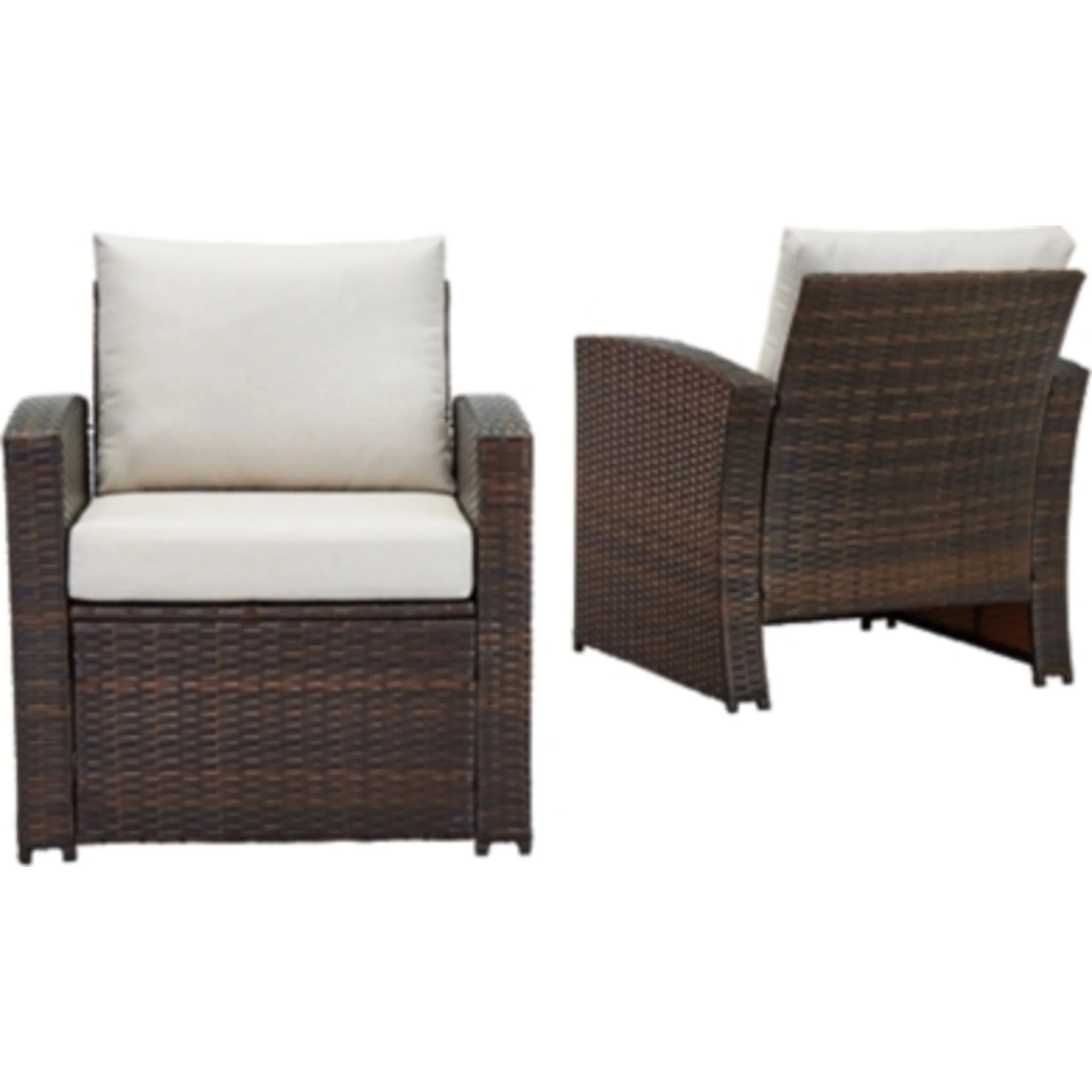 Outdoor East Brook Chair with Cushion (set of 2) Dark Brown - Image 3