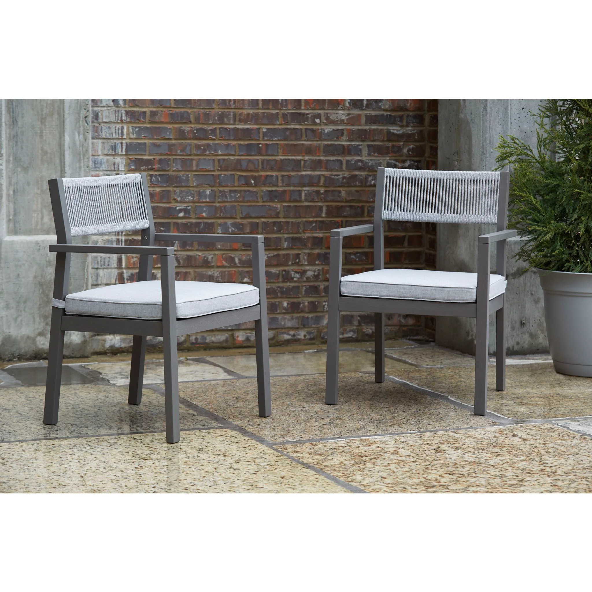 Eden Town Arm Chair with Cushion (set of 2) - Image 2