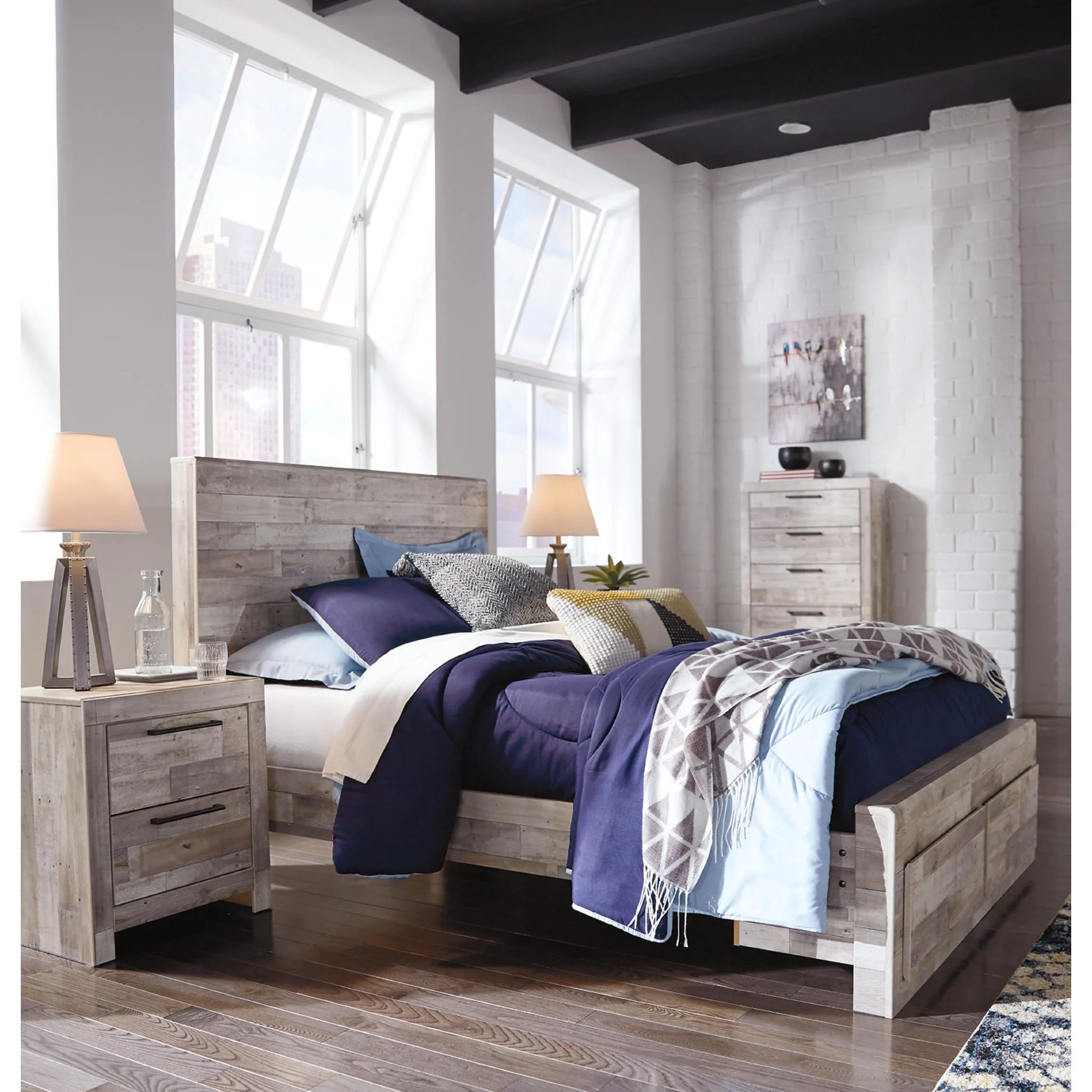 Effie-Exclusive Full Panel Bed with Footboard Storage - Image 10
