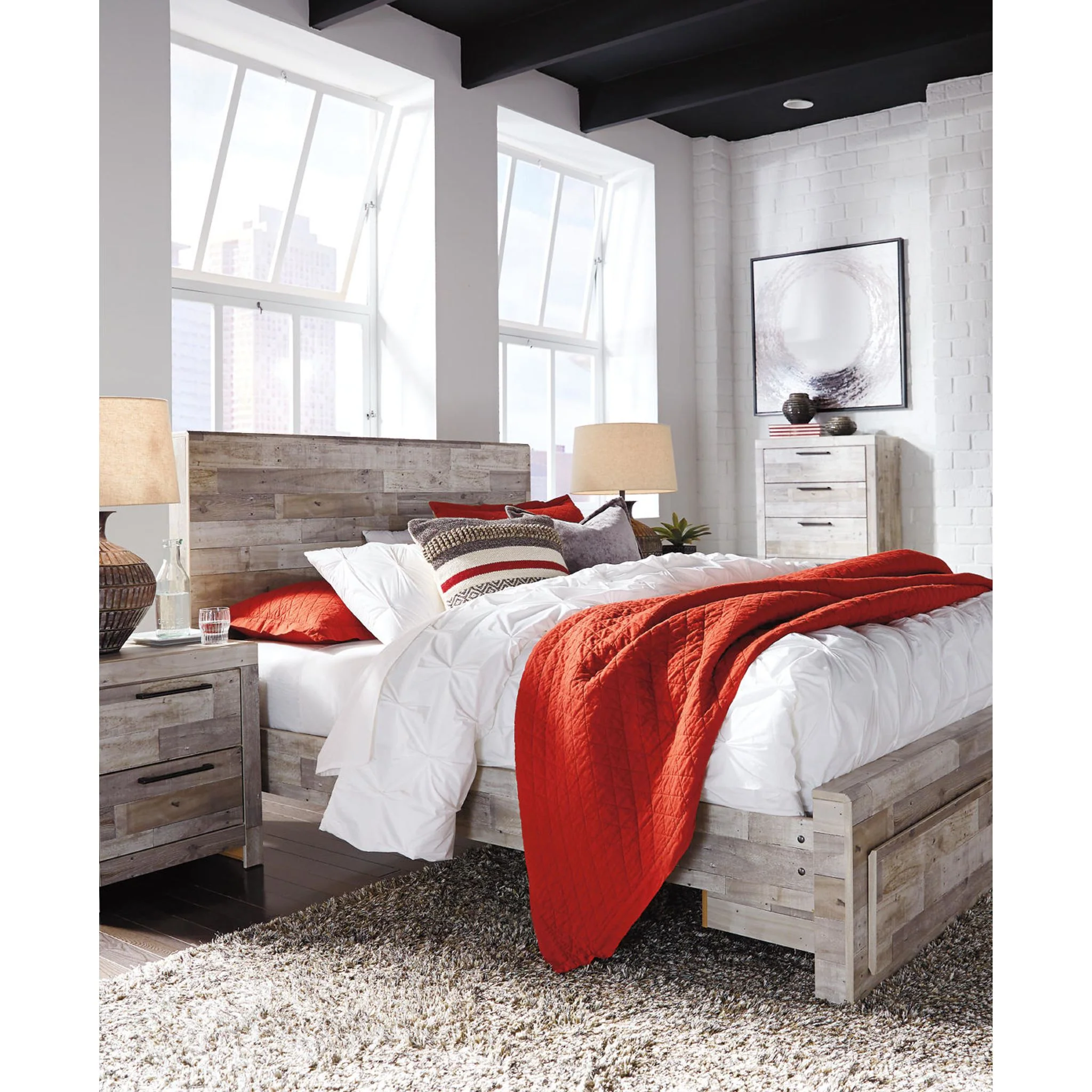 Effie-Exclusive Platform Bed with Footboard Storage - Image 10