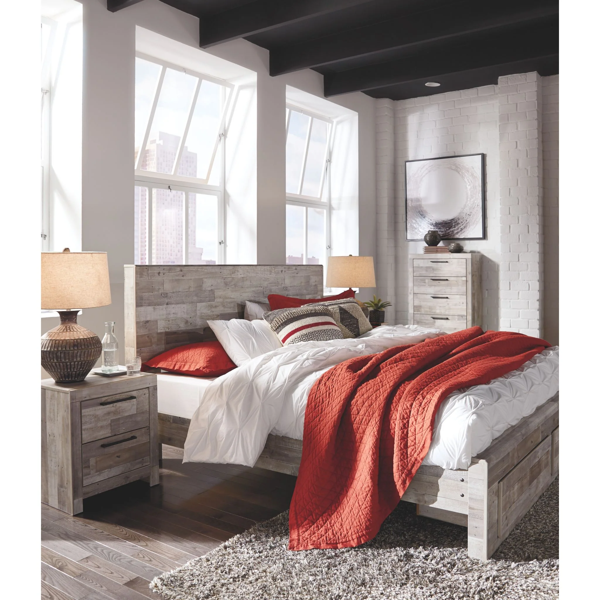 Effie-Exclusive Platform Bed with Footboard Storage - Image 14