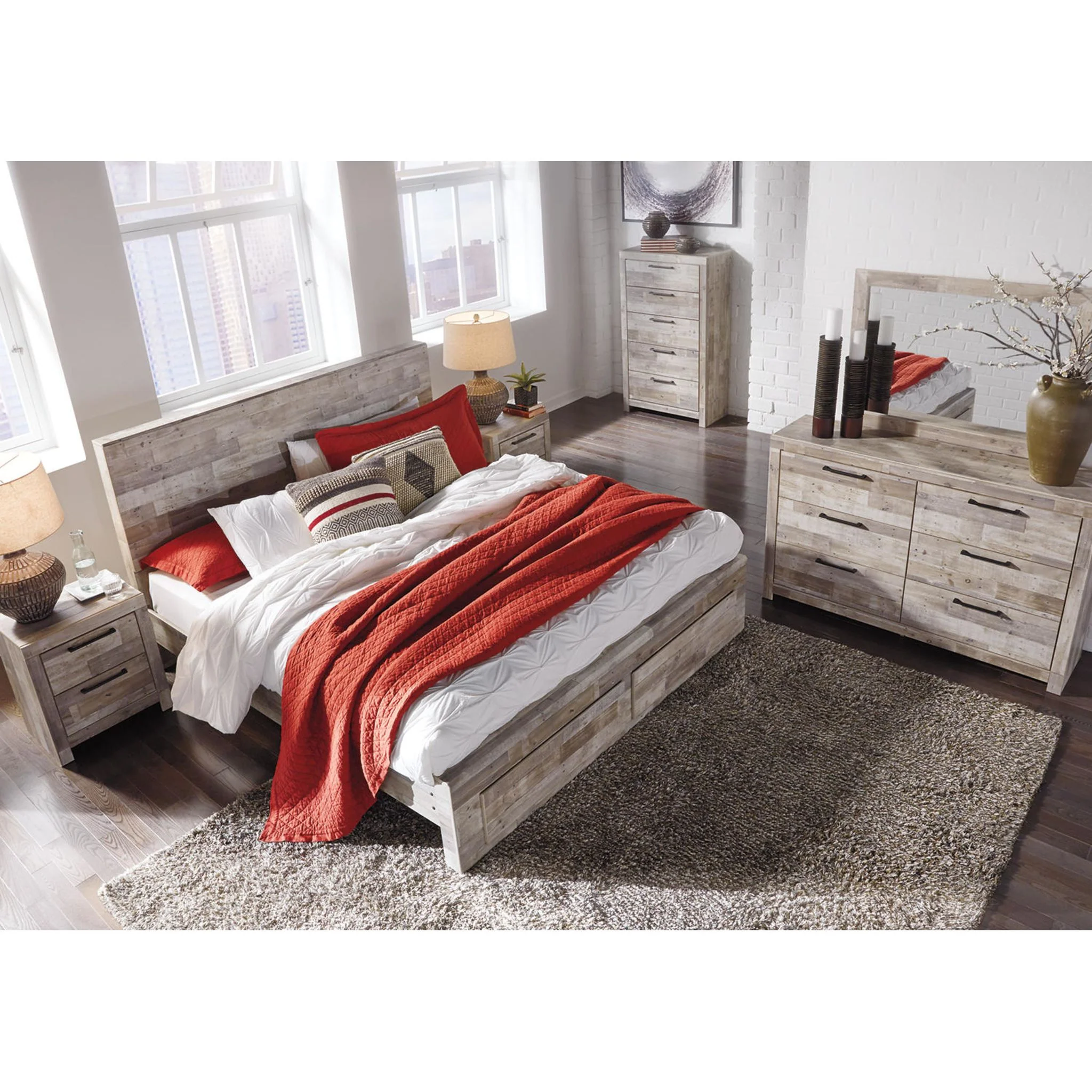 Effie-Exclusive Platform Bed with Footboard Storage - Image 20
