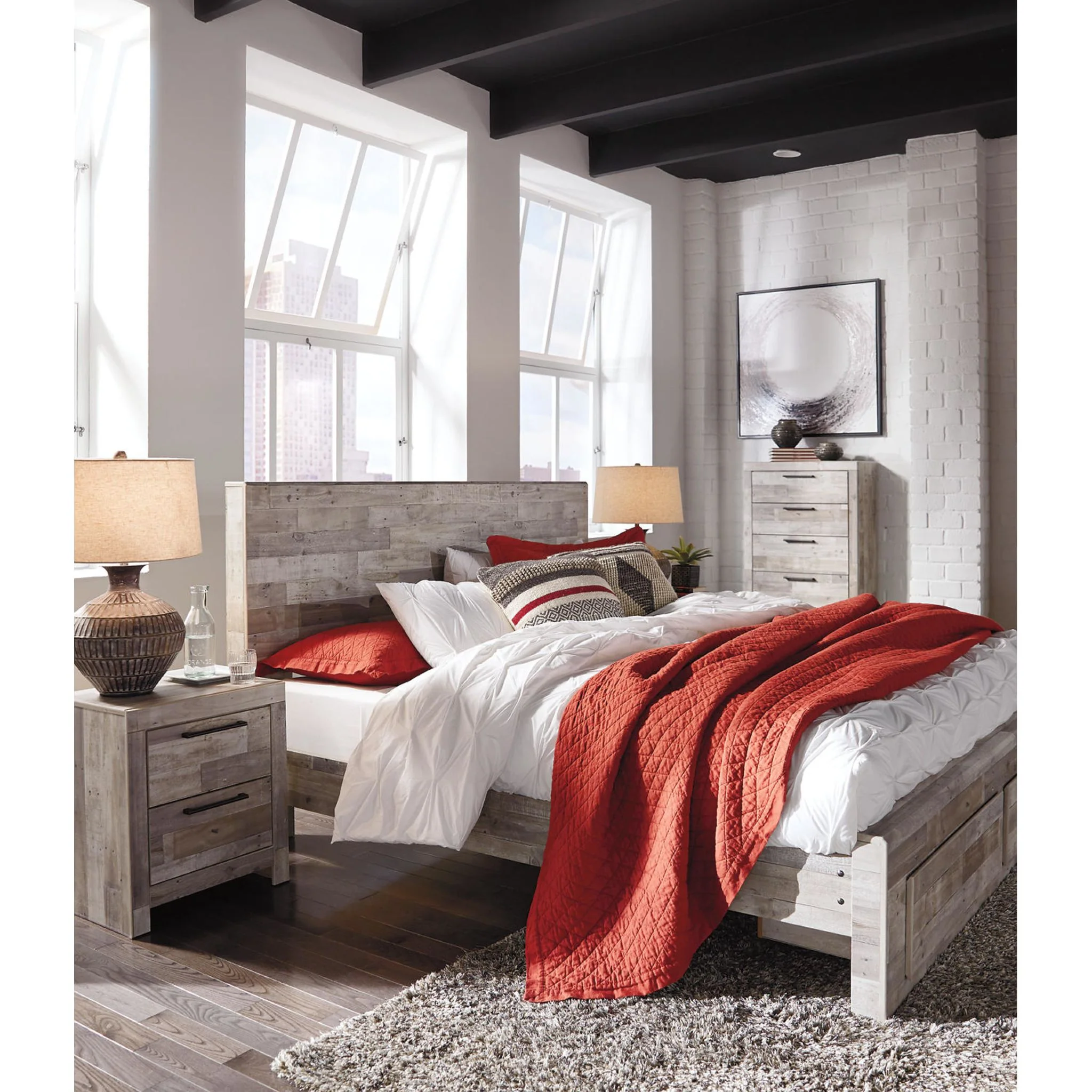 Effie-Exclusive Platform Bed with Footboard Storage - Image 21