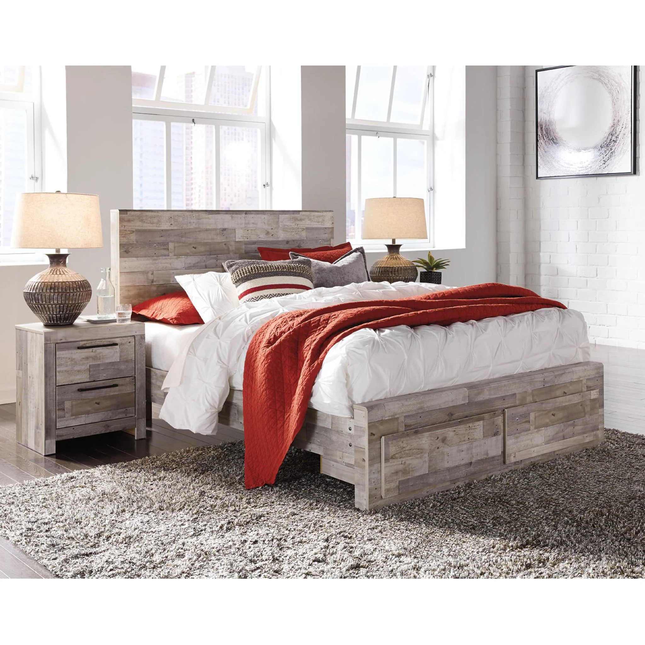Effie-Exclusive Platform Bed with Footboard Storage - Image 6