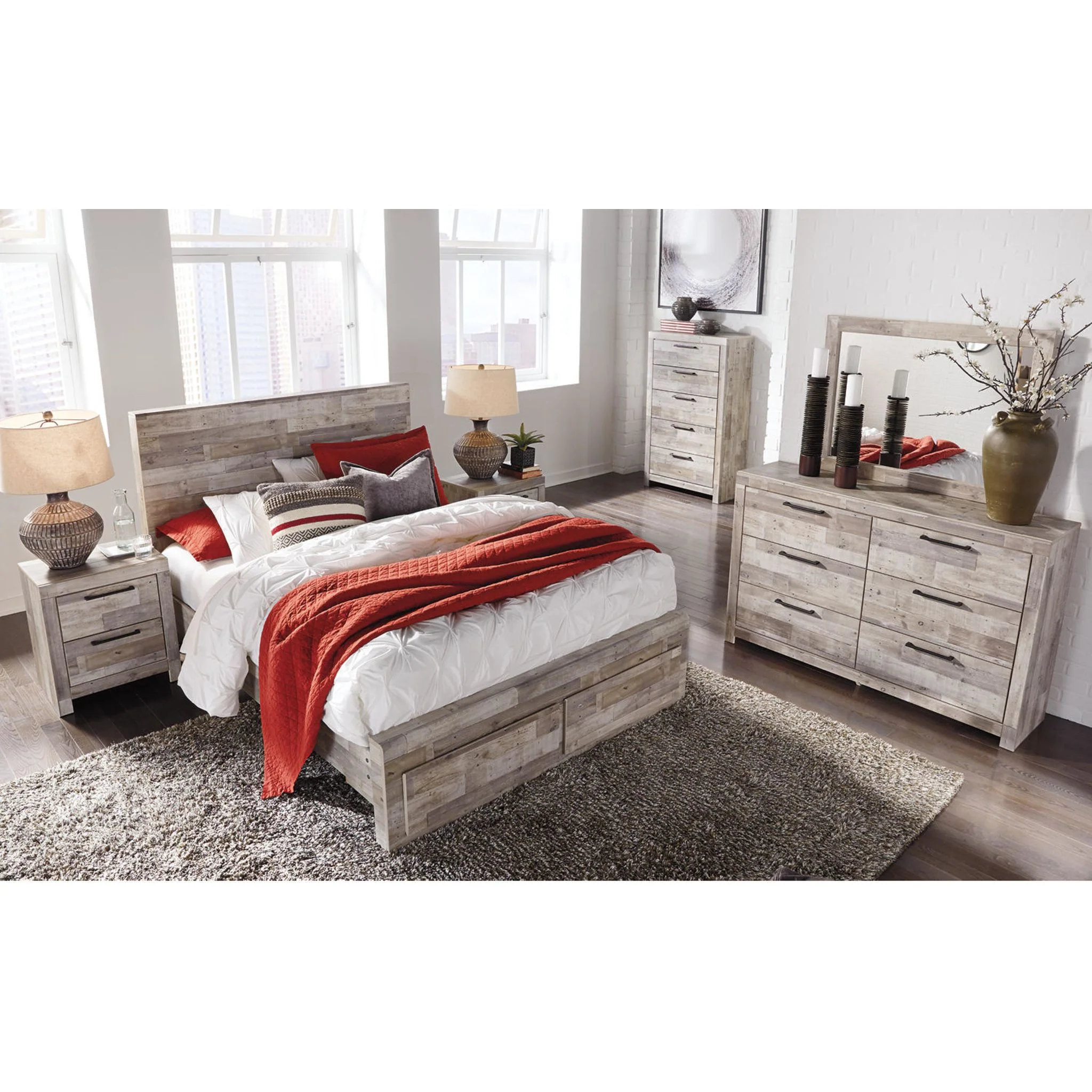 Effie-Exclusive Platform Bed with Footboard Storage - Image 9
