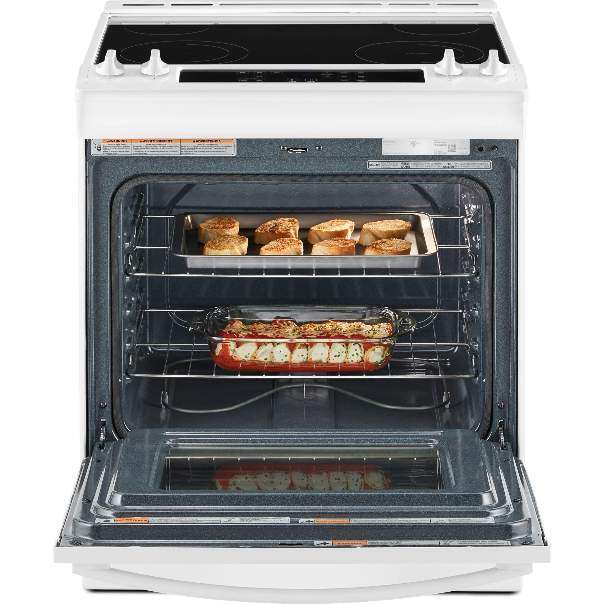 Whirlpool 4.8 Cu. Ft. Electric Range with Frozen BakeTechnology -White (YWEE515S0LW) - Image 10