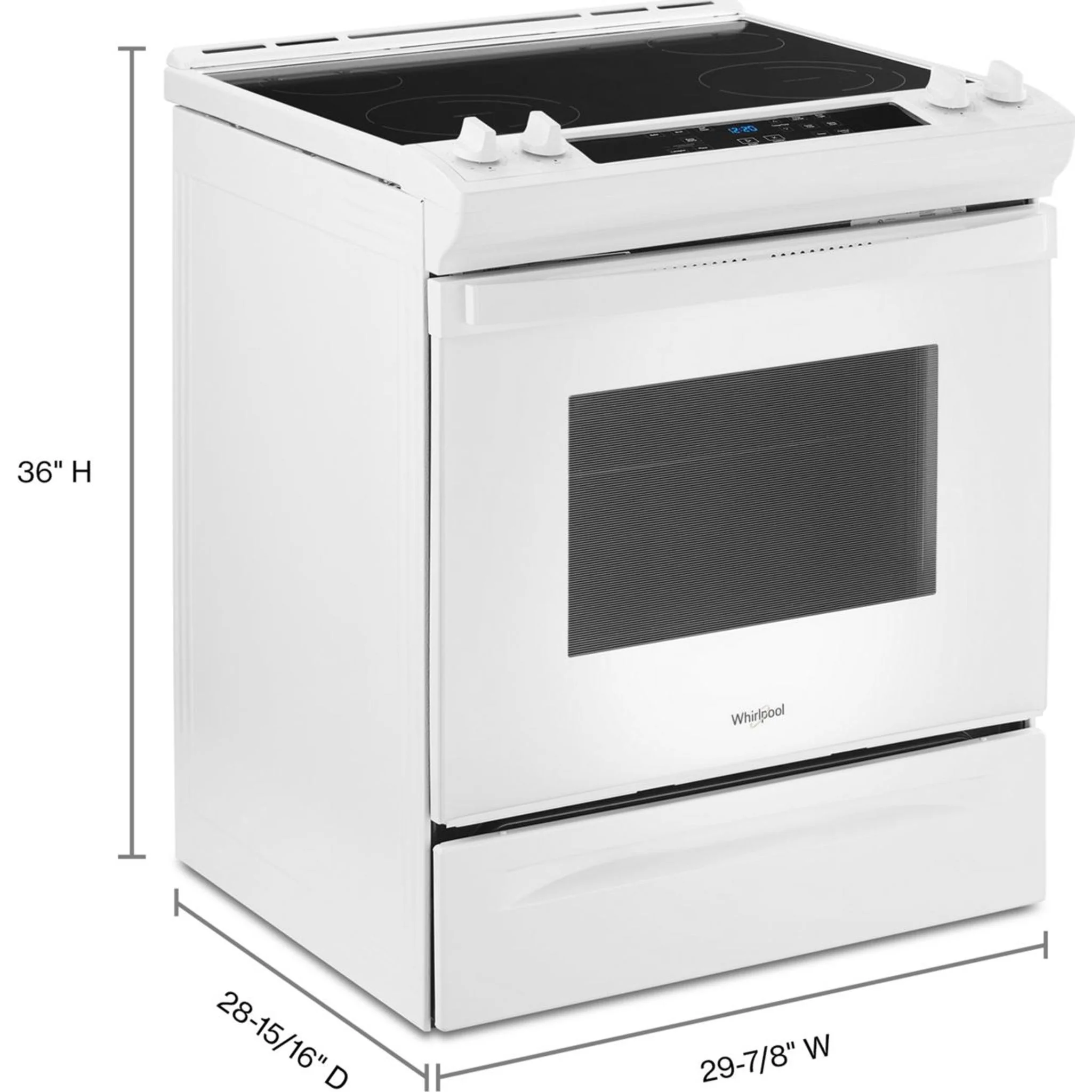 Whirlpool 4.8 Cu. Ft. Electric Range with Frozen BakeTechnology -White (YWEE515S0LW) - Image 34