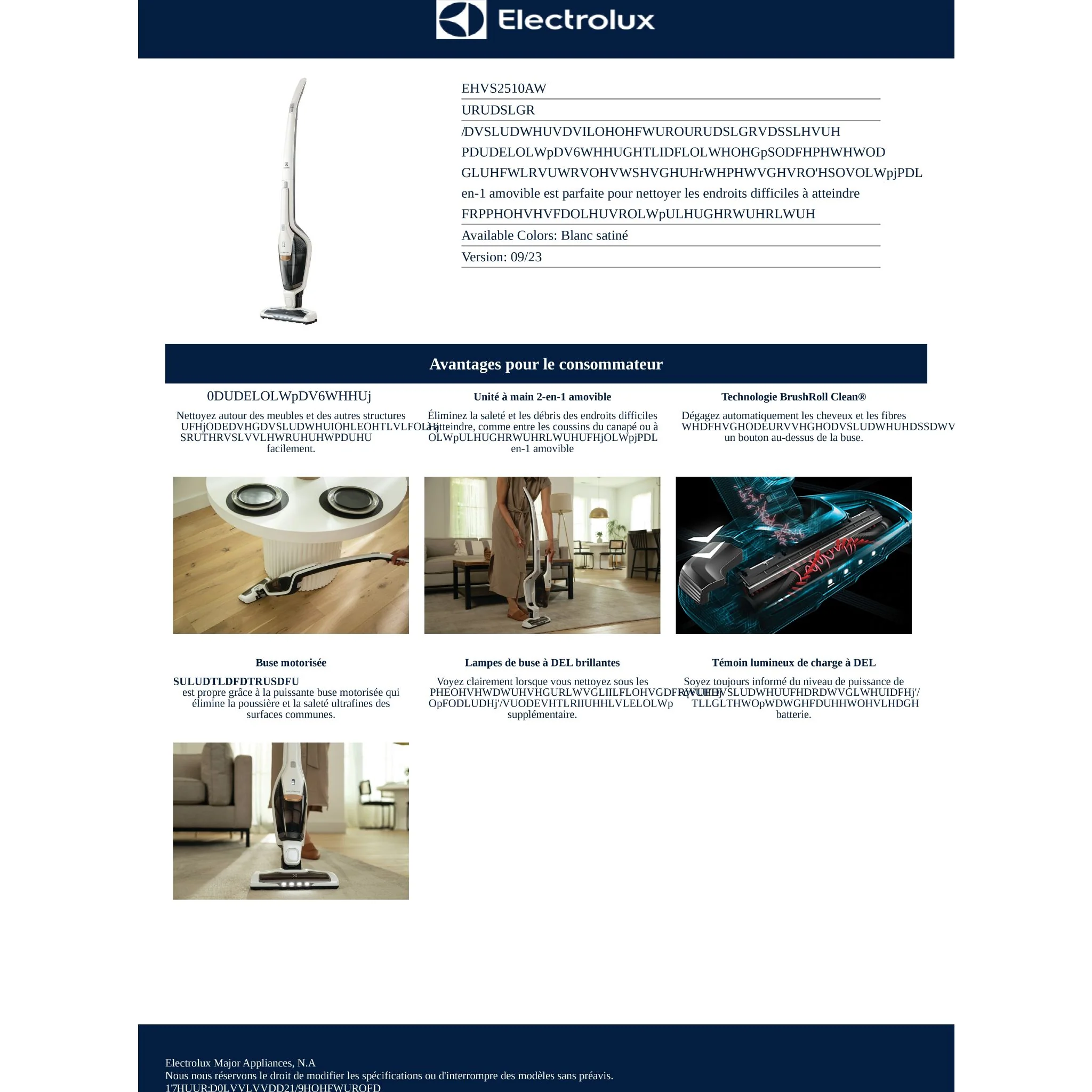 Electrolux Ergorapido™ Vacuum - White ( EHVS2510AW ) - Image 31