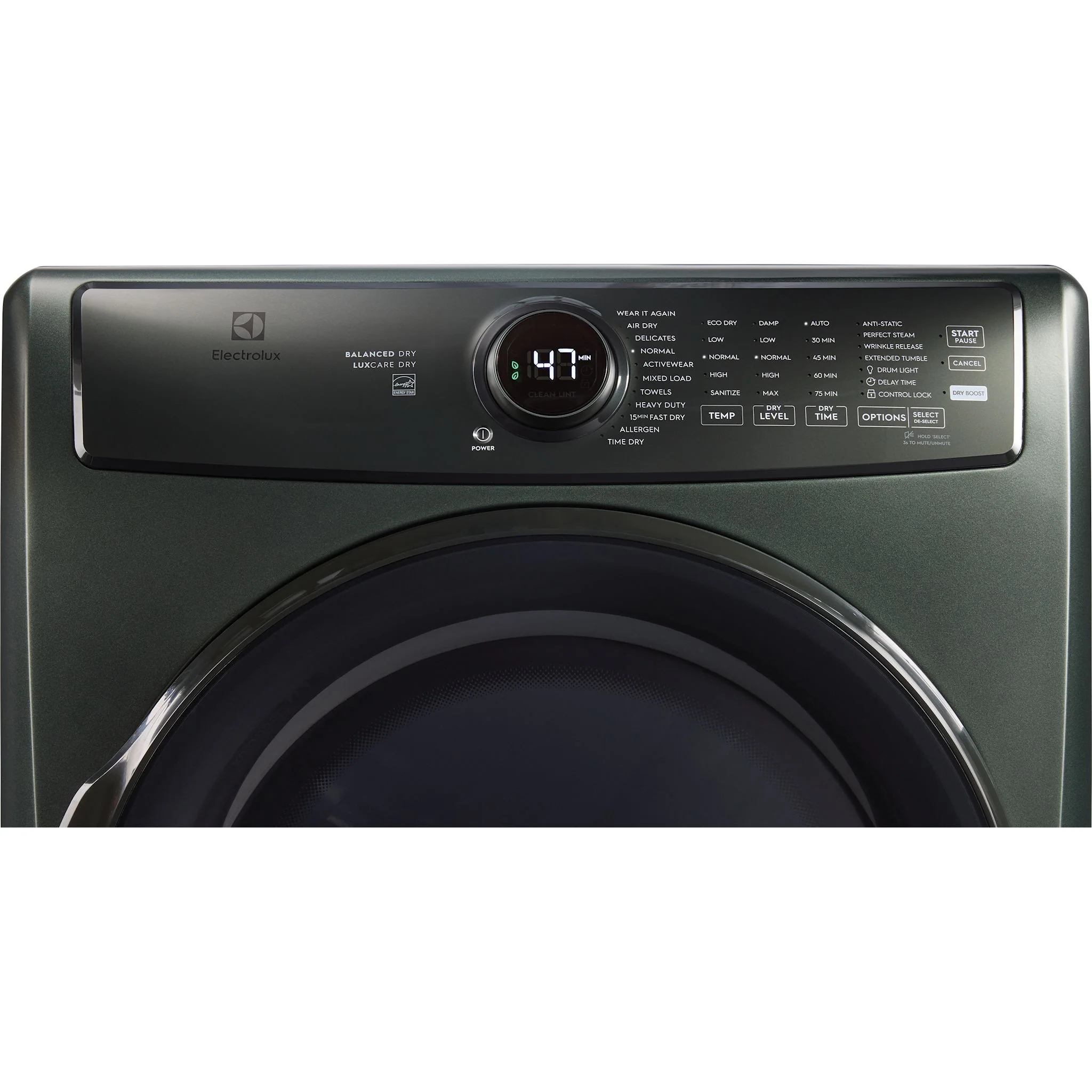 Electrolux Front Load Perfect Steam™ Electric Dryer with Balanced Dry™ and Instant Refresh – 8.0 Cu. Ft. - Green ( ELFE773CAA ) - Image 4