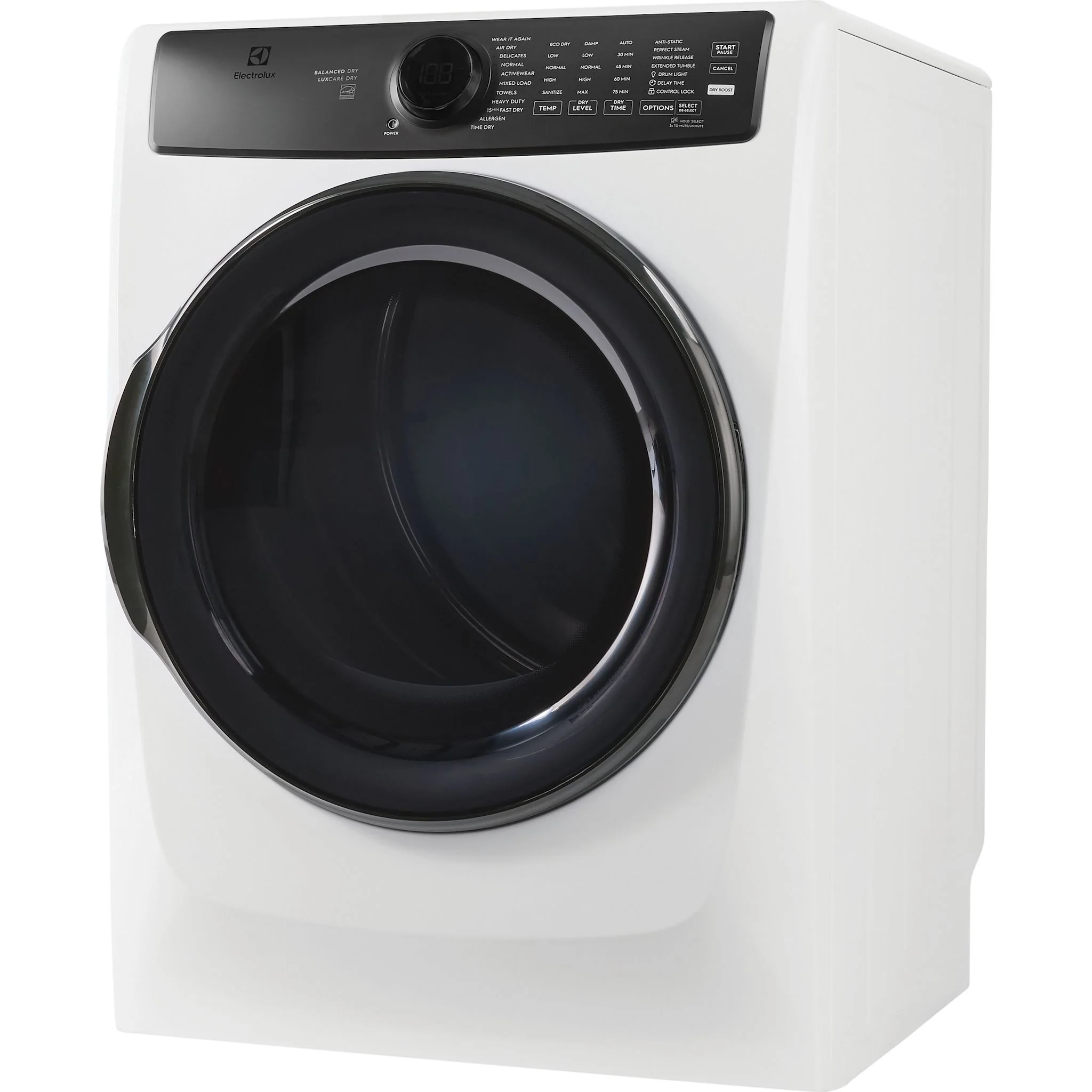 Electrolux Front Load Perfect Steam™ Electric Dryer with Balanced Dry™ and Instant Refresh – 8.0 Cu. Ft.- White (ELFE773CMW) - Image 2