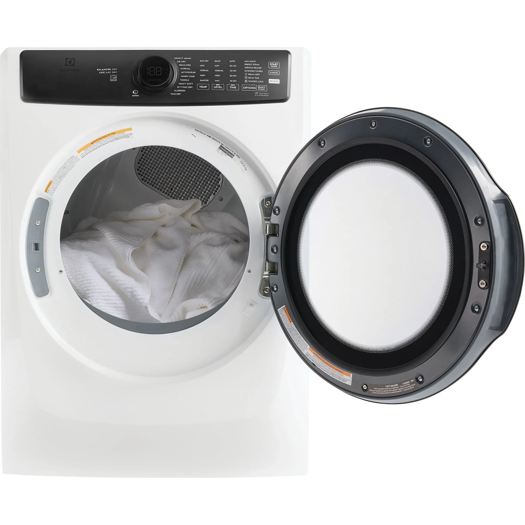 Electrolux Front Load Perfect Steam™ Electric Dryer with Balanced Dry™ and Instant Refresh – 8.0 Cu. Ft.- White (ELFE773CMW) - Image 4