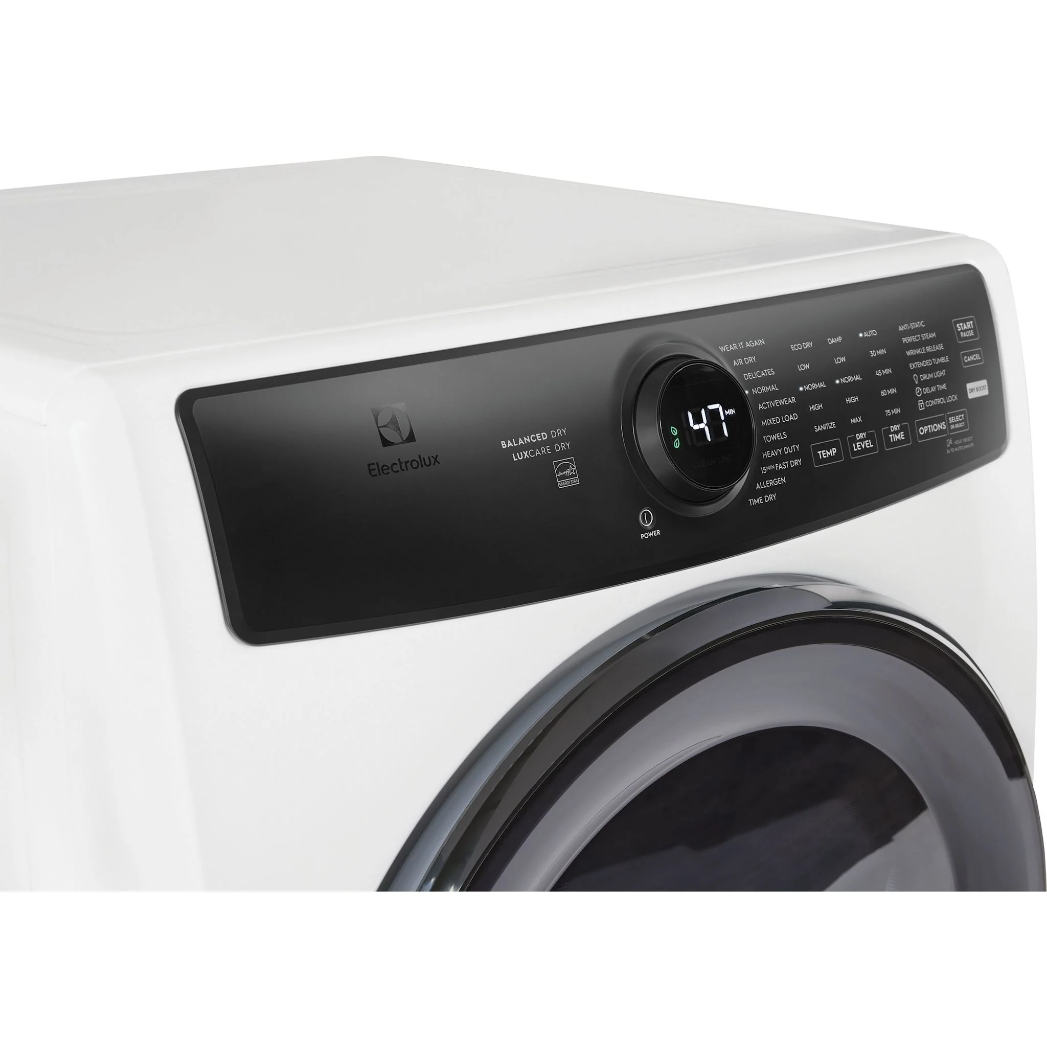 Electrolux Front Load Perfect Steam™ Gas Dryer with LuxCare® Dry and Instant Refresh – 8.0 Cu. Ft. - White (ELFG7738MW) - Image 3