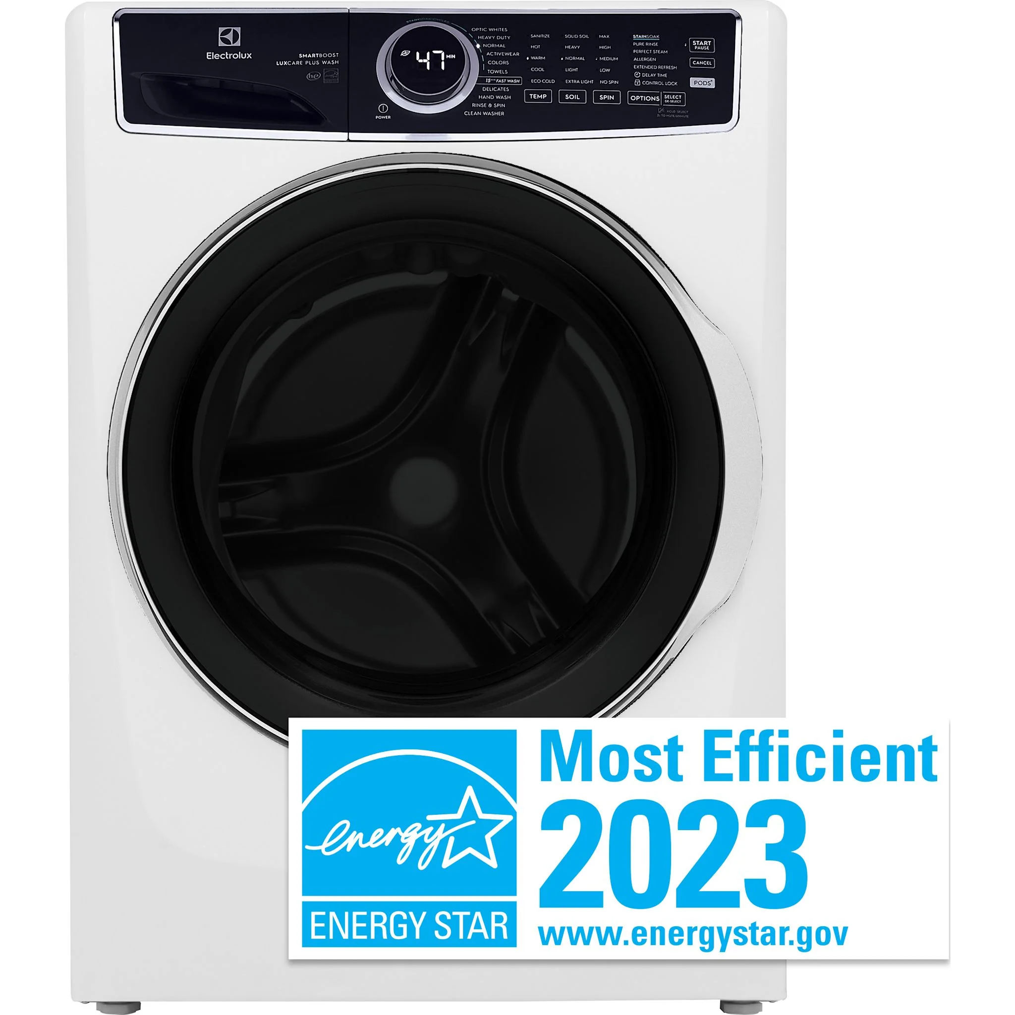 Electrolux Front Load Perfect Steam™ Washer with LuxCare® Plus Wash and SmartBoost® - 5.2 Cu. Ft. I.E.C - White ( ELFW7637AW ) - Image 2