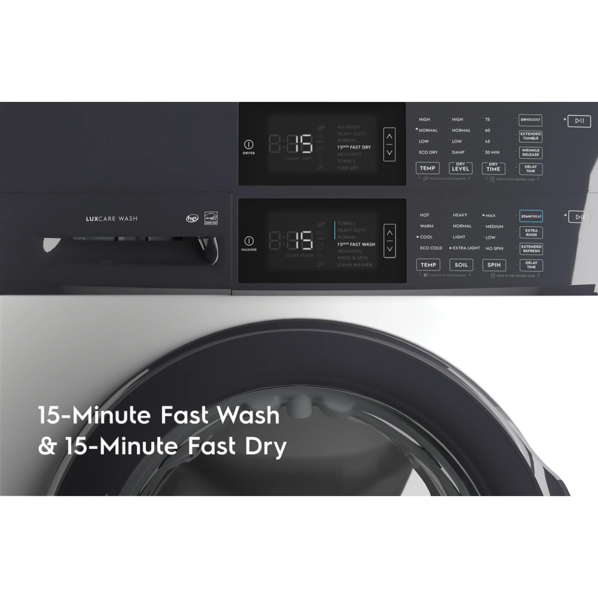 Electrolux Laundry Tower Single Unit Front Load 5.1 Cu. Ft. I.E.C Washer and 8 Cu. Ft. Electric Dryer - White ( ELTE730CAW ) - Image 9