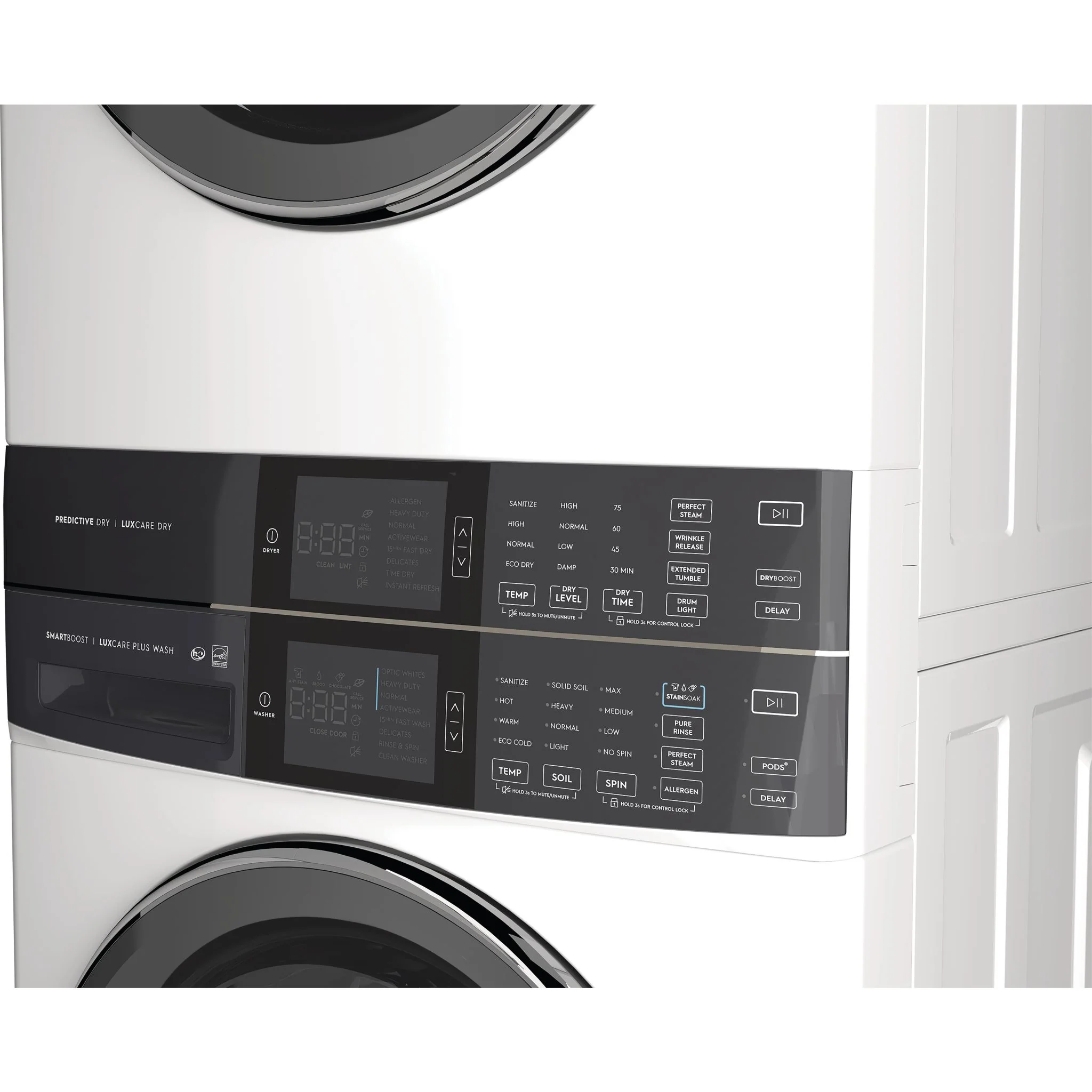 Electrolux Laundry Tower Single Unit Front Load 5.2 Cu. Ft. I.E.C Washer and 8 Cu. Ft. Electric Dryer - White ( ELTE760CAW ) - Image 10