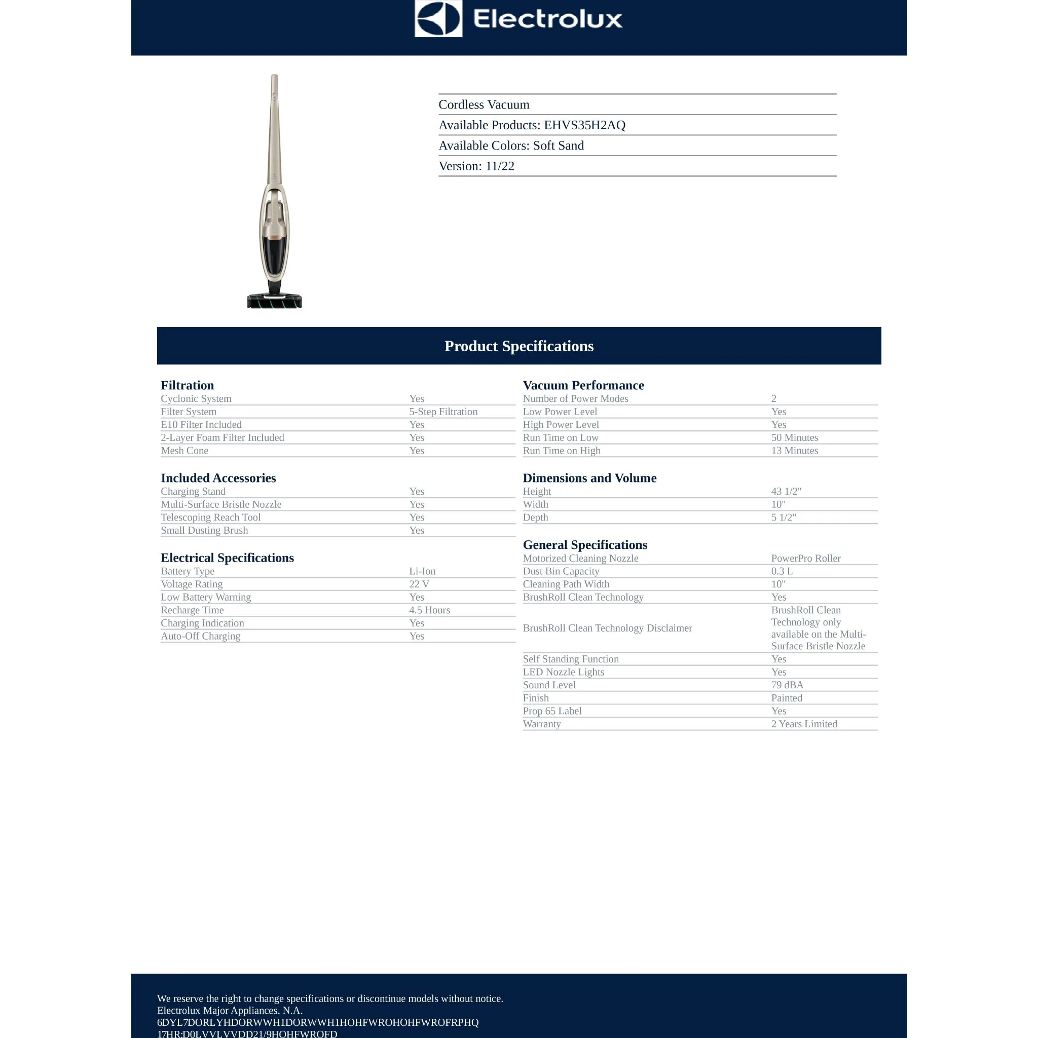 Electrolux WellQ7™ Hard Floor Vacuum - Gold ( EHVS35H2AQ ) - Image 19