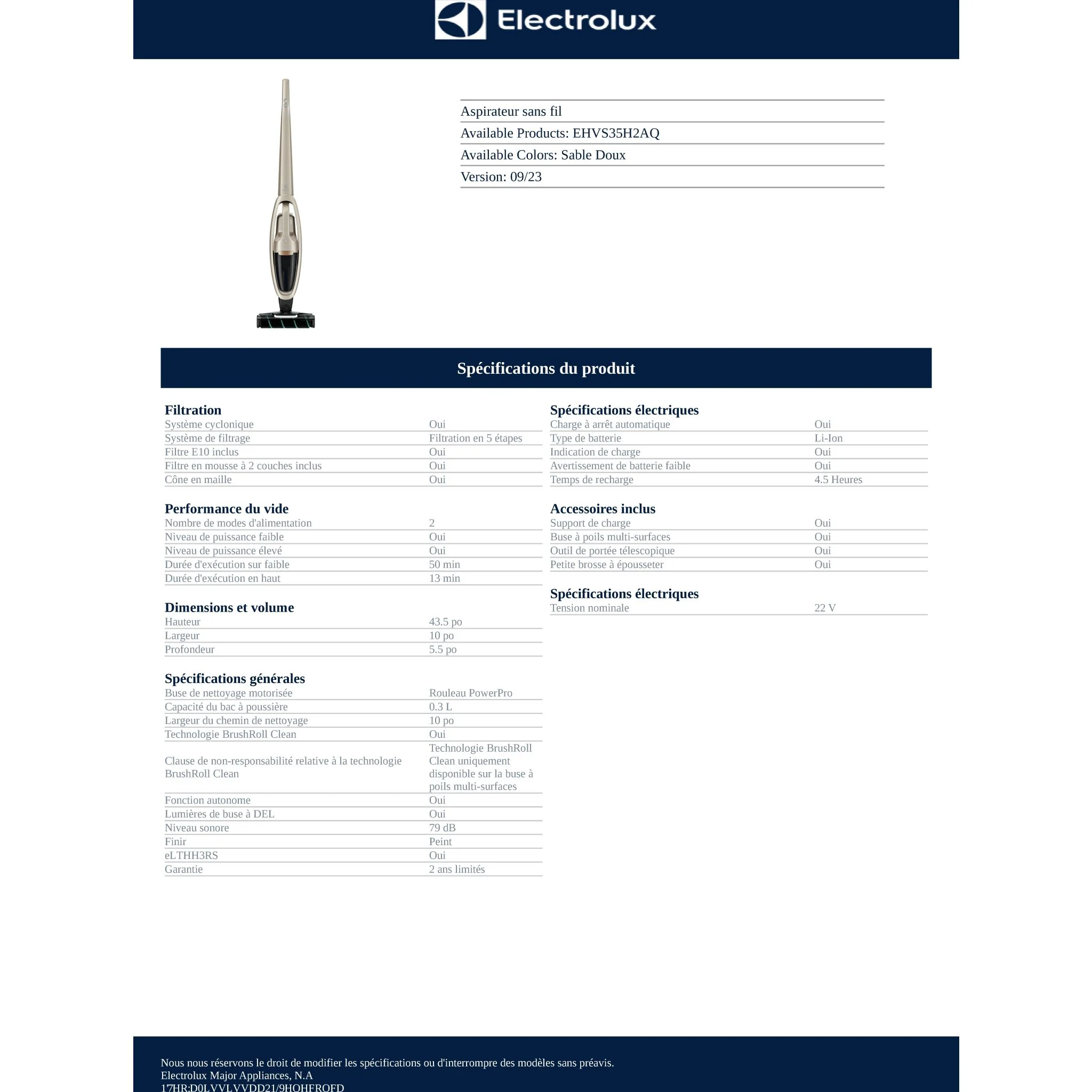 Electrolux WellQ7™ Hard Floor Vacuum - Gold ( EHVS35H2AQ ) - Image 21
