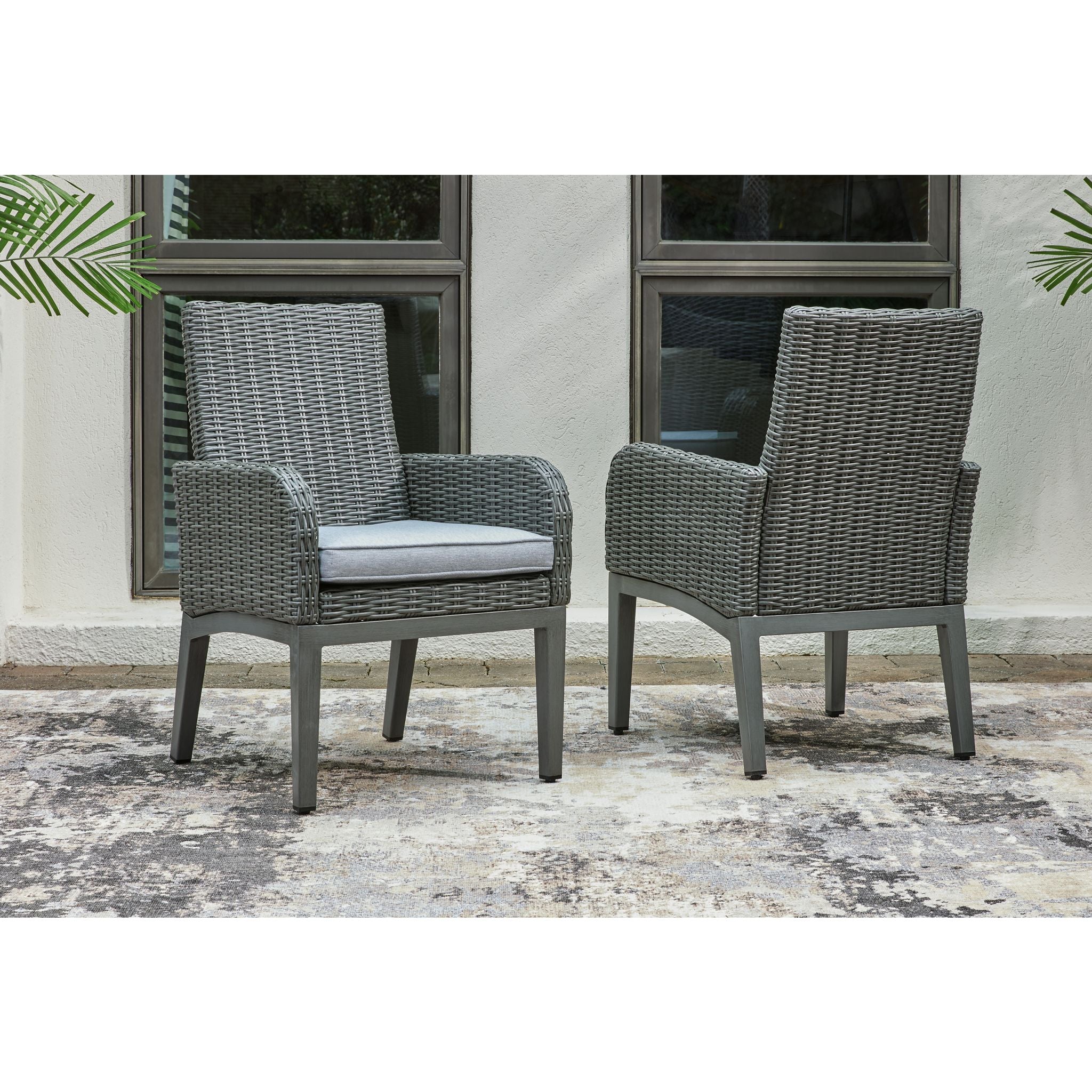 Elite Park Outdoor Arm Chair with Cushion (set of 2) - Image 2