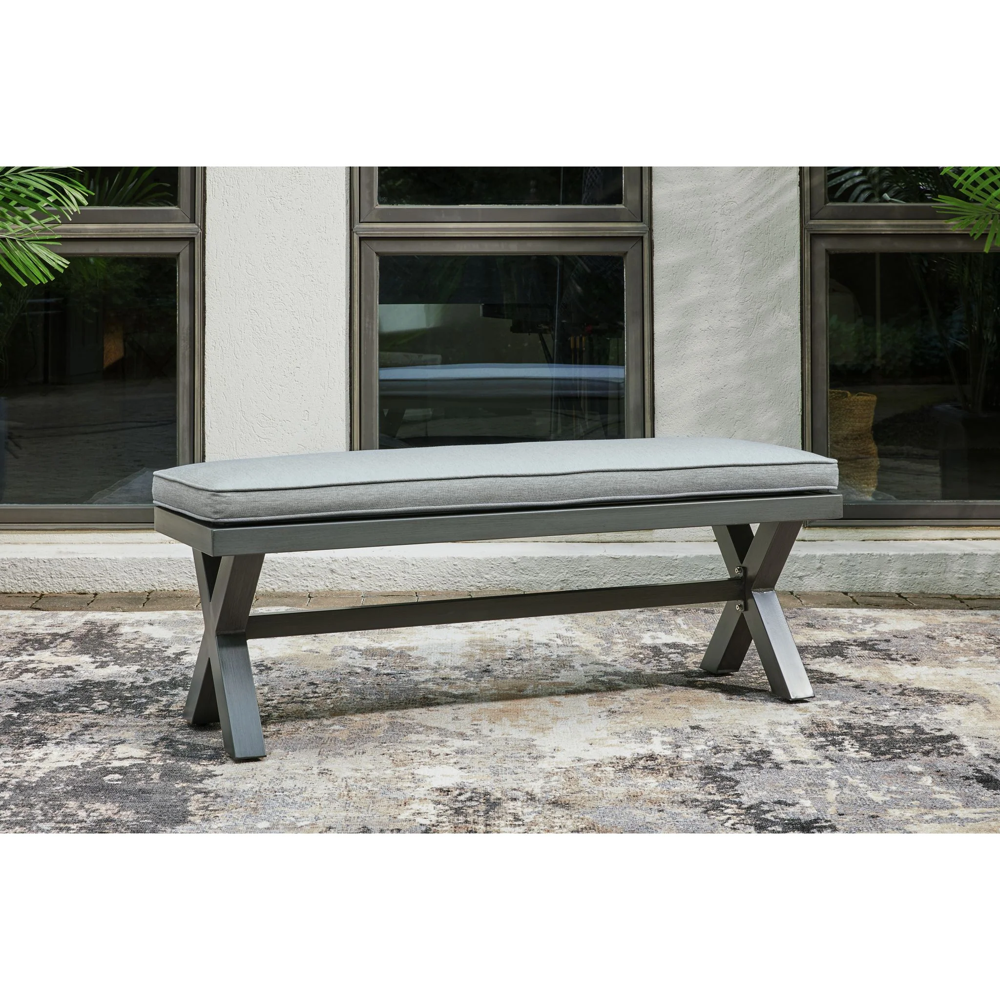 Elite Park Outdoor Dining Bench with Cushion - Image 2