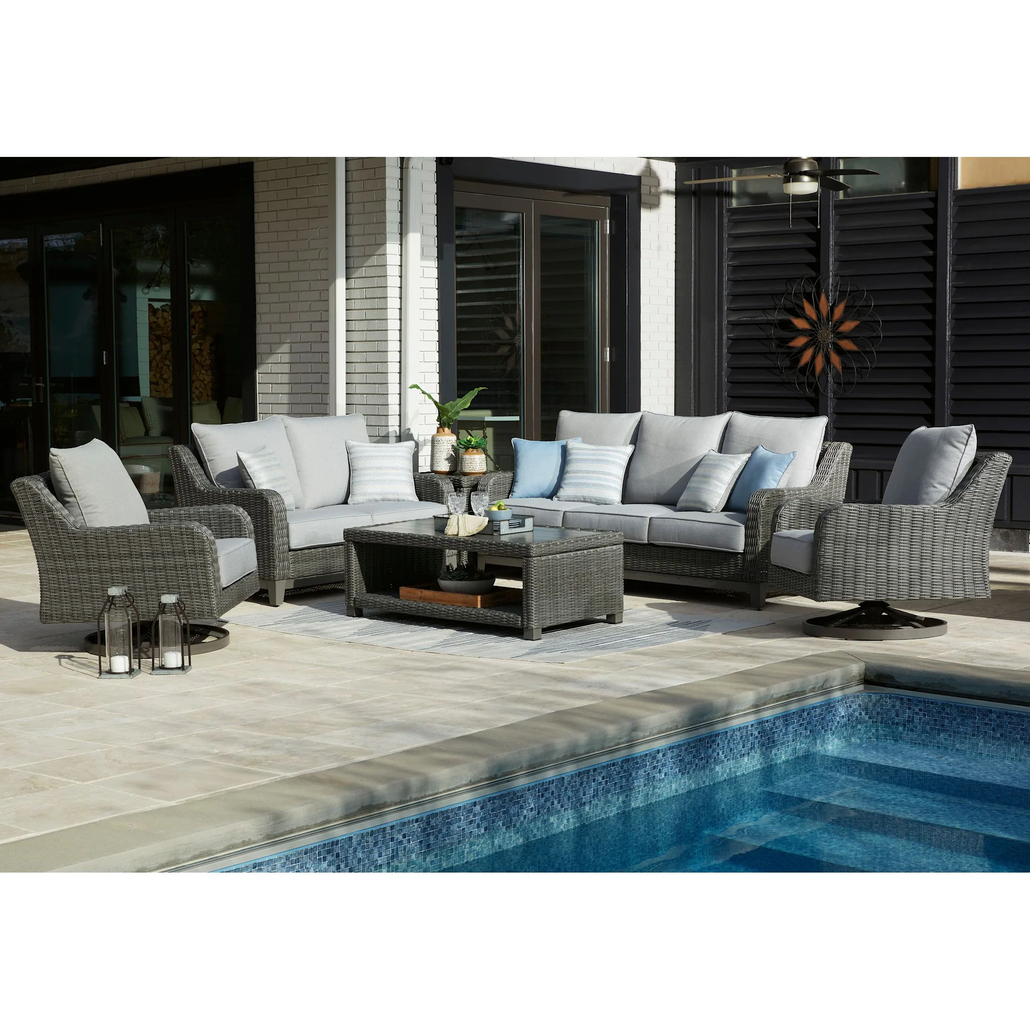 Elite Park Outdoor Loveseat with Cushion - Image 9