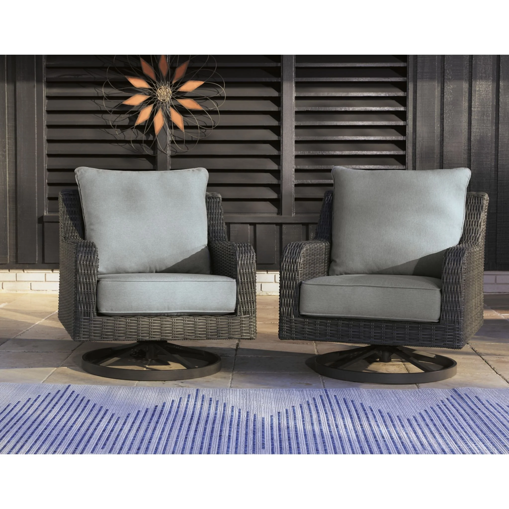 Elite Park Outdoor Swivel Lounge Chair with Cushion - Image 2