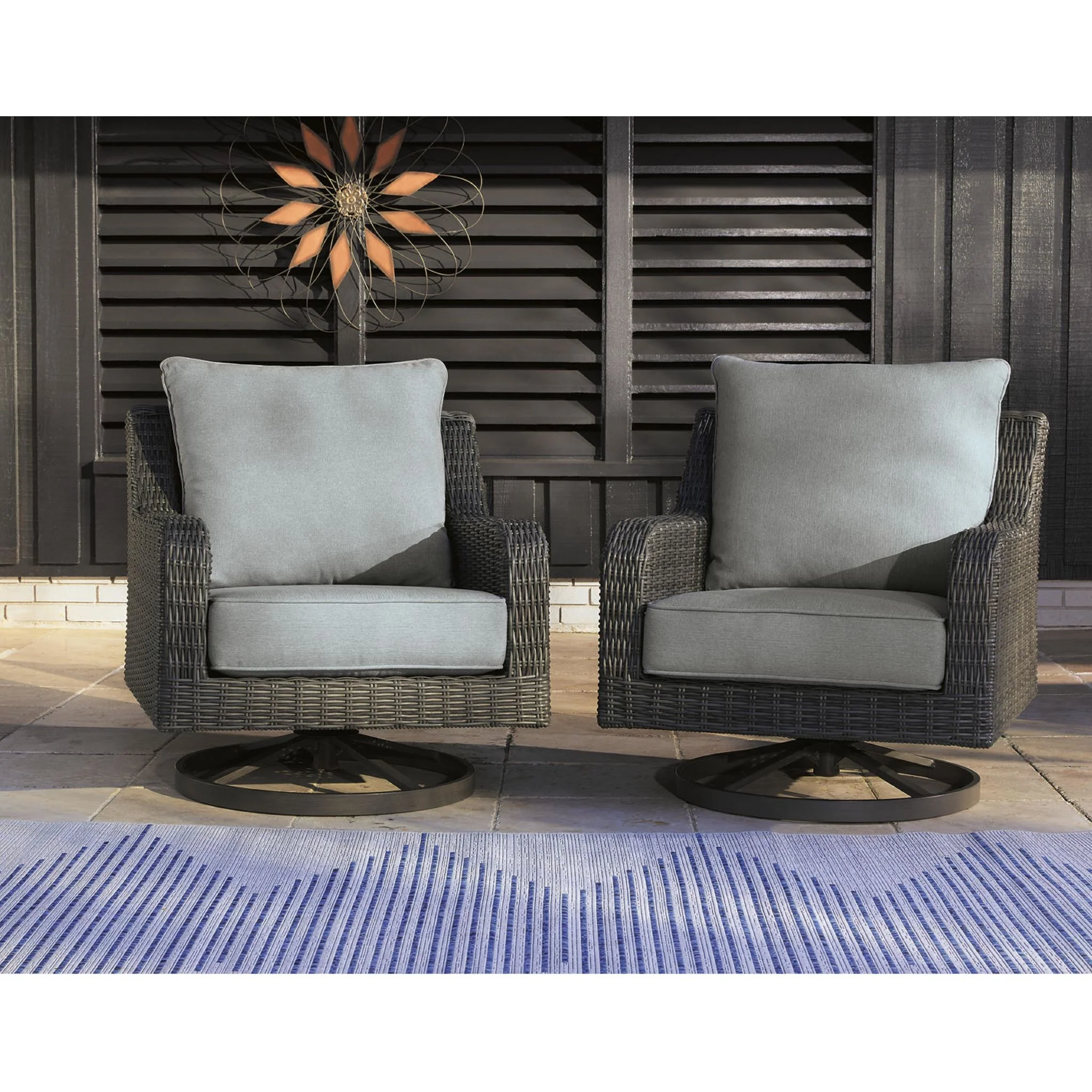 Elite Park Outdoor Swivel Lounge Chair with Cushion - Image 8