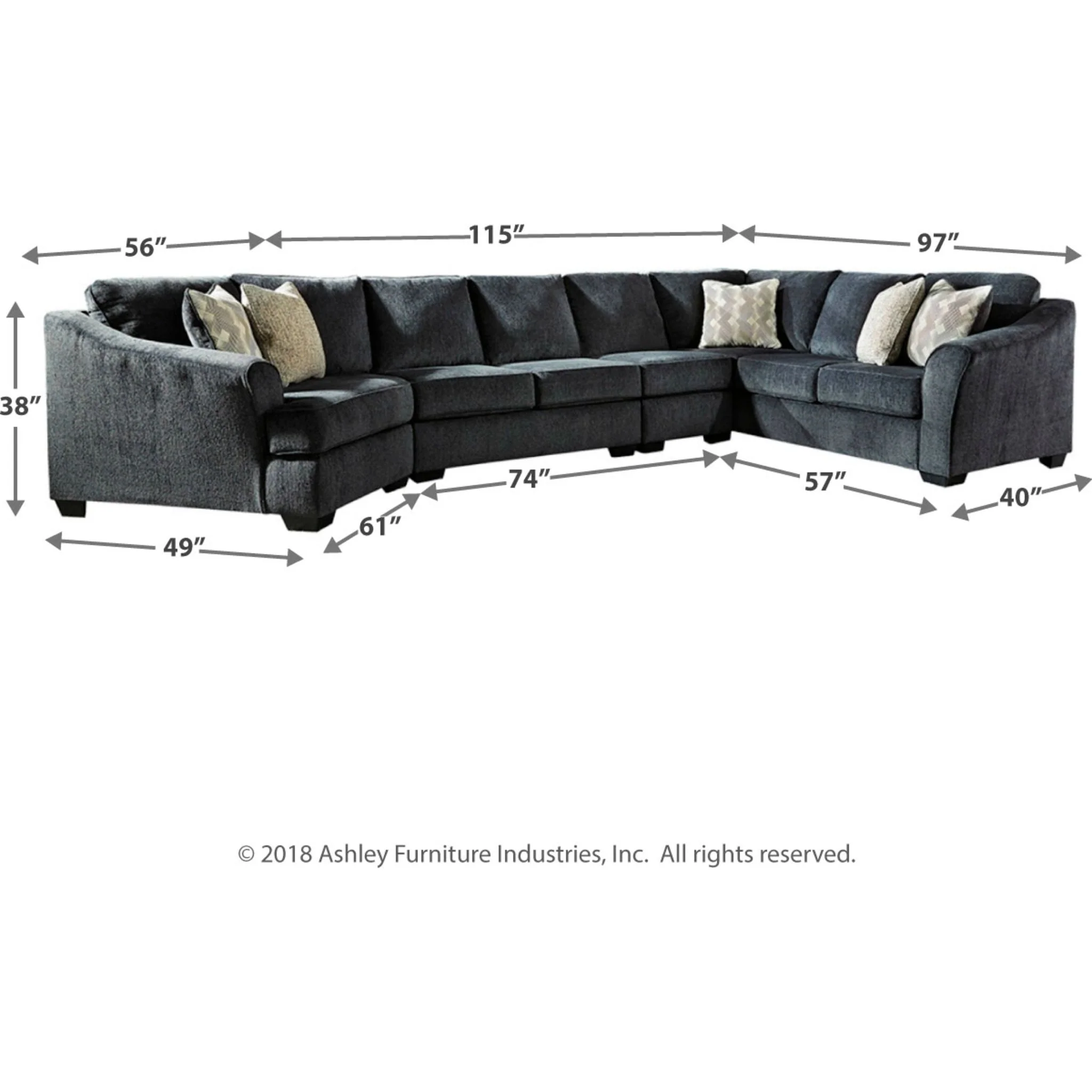 Eltmann 4 Piece Sectional - Image 3