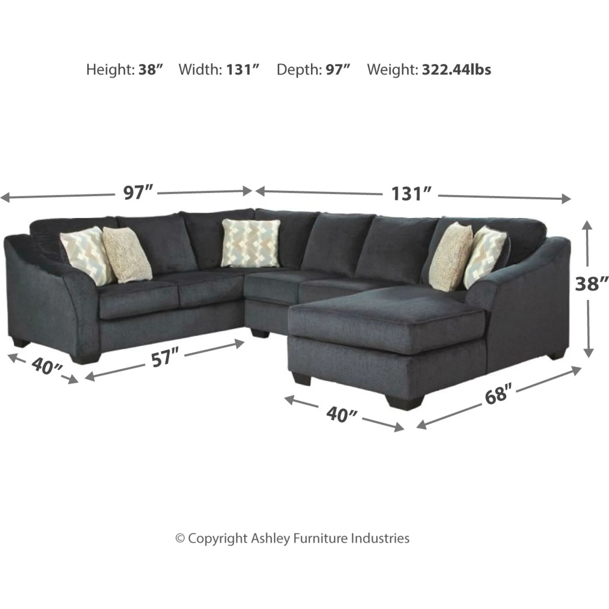 Eltmann 3 Piece Sectional - Image 17