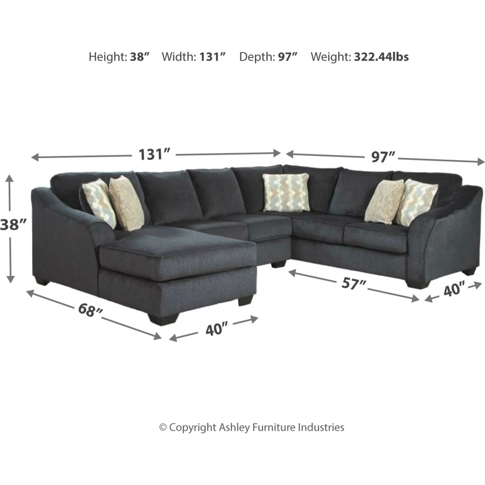 Eltmann 3 Piece Sectional - Image 8
