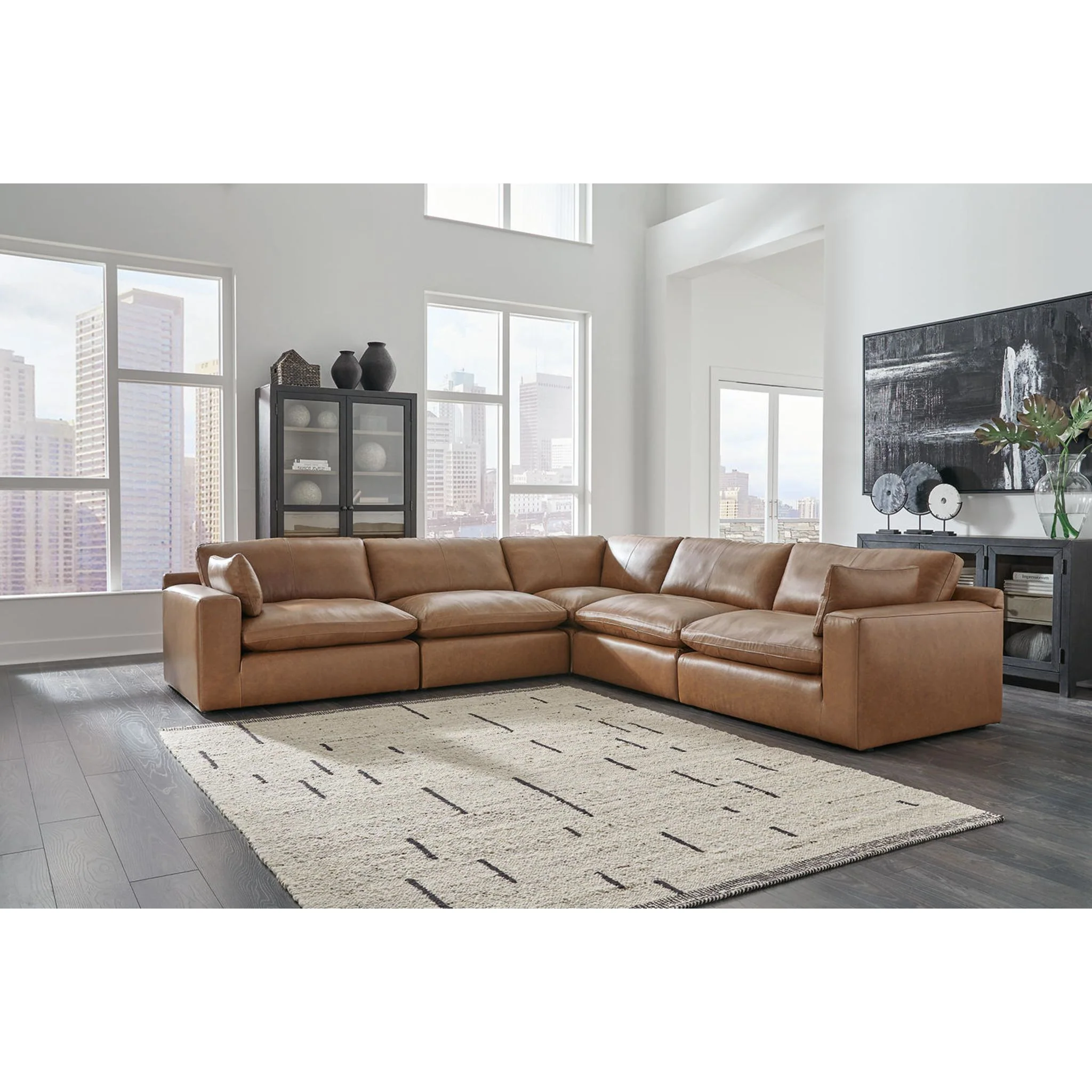 Emilia Cloud Collection 5 Piece Modular Sectional - Image 14