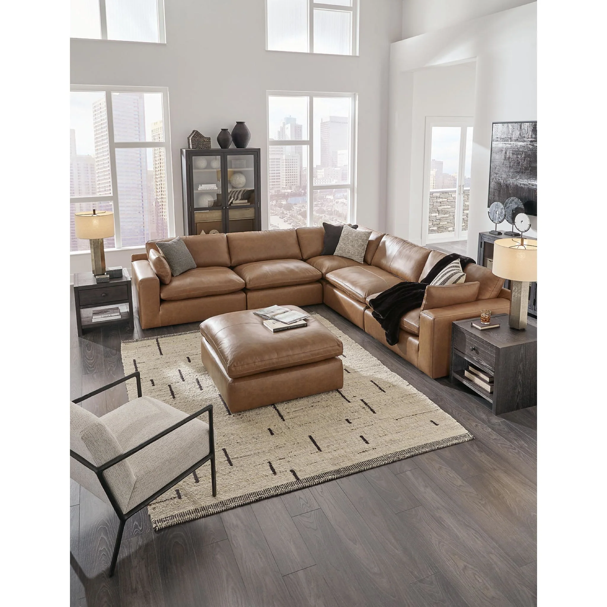 Emilia Cloud Collection 5 Piece Modular Sectional - Image 21