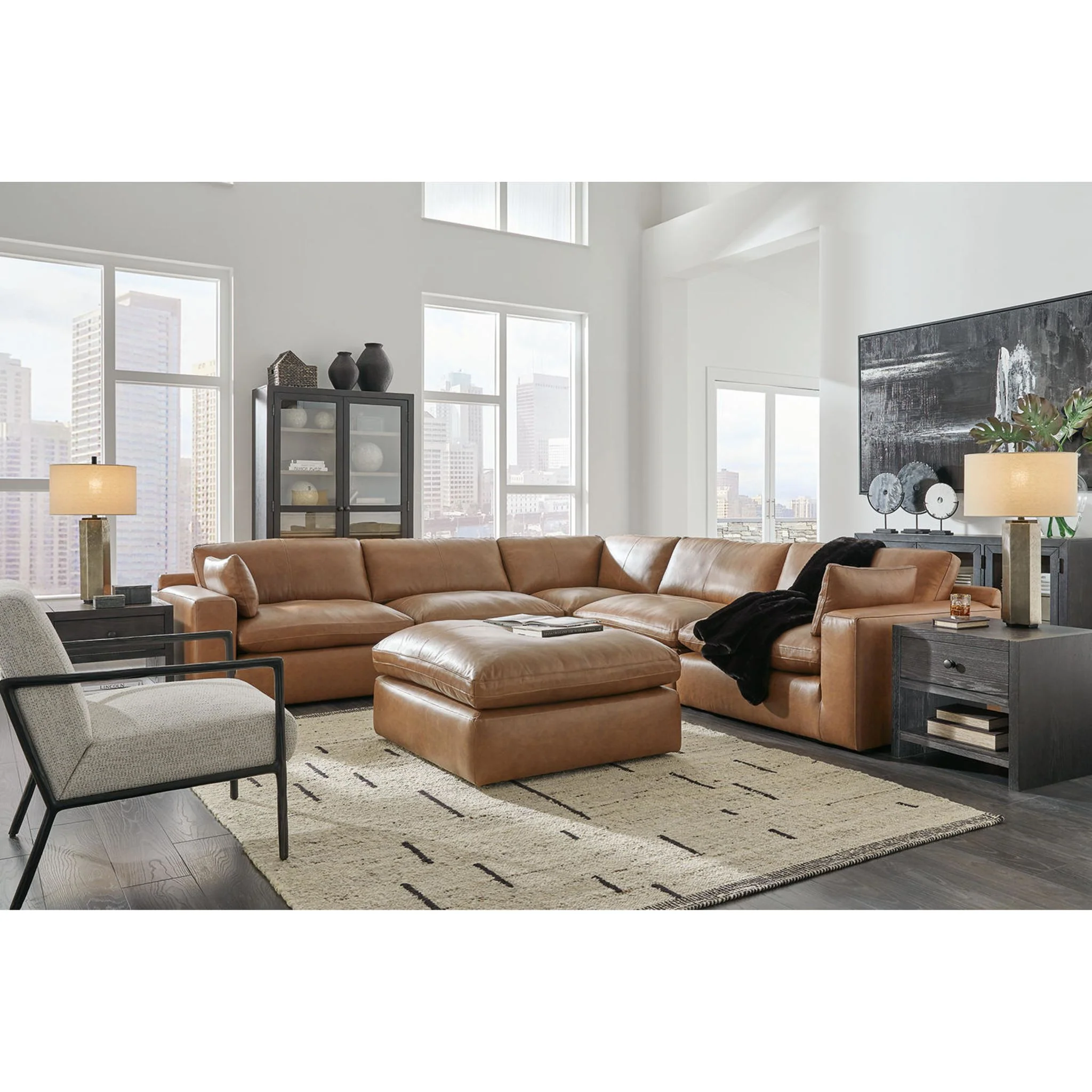 Emilia Cloud Collection 5 Piece Modular Sectional - Image 23