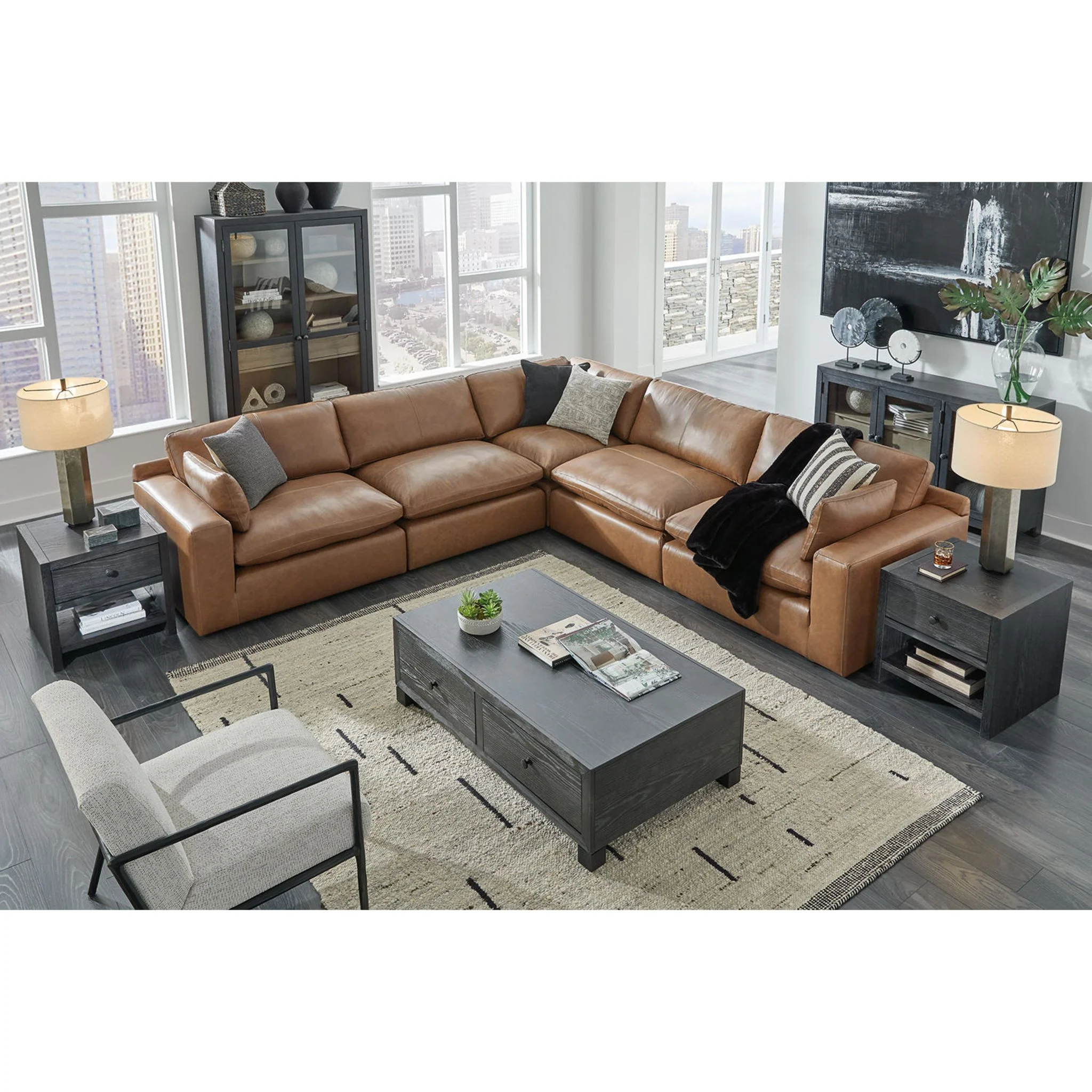 Emilia Cloud Collection 5 Piece Modular Sectional - Image 24